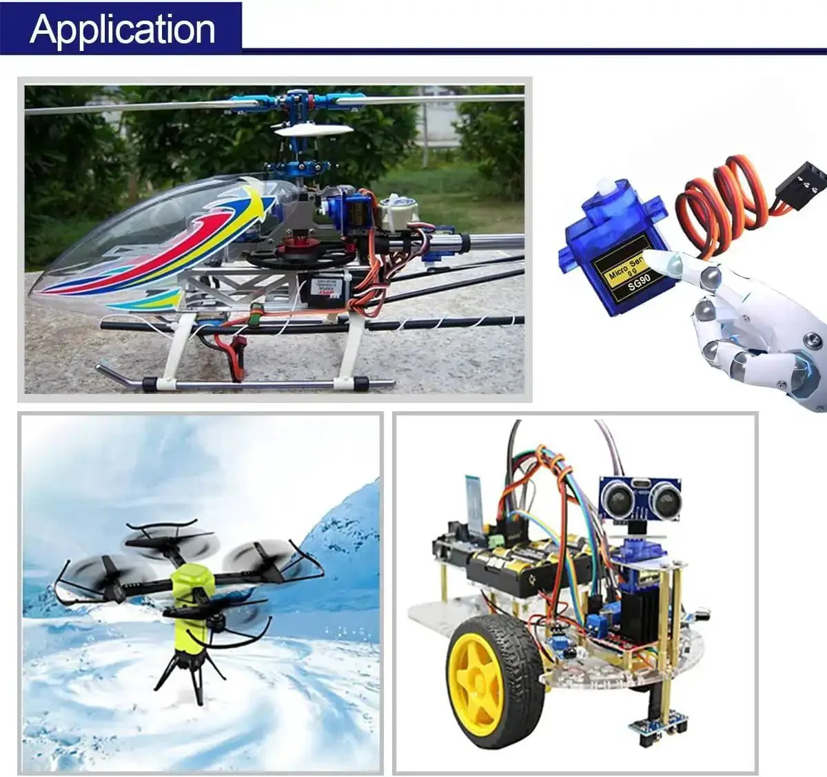 SG90 Micro Servo Motors Pack 10 For Arduino RC Projects And Tiny Robots Like Helicopters Planes Boats And Robotic Arms 9g Mini Servo With JR Compatible Interface For Hobbyist RC Toys - Image 3