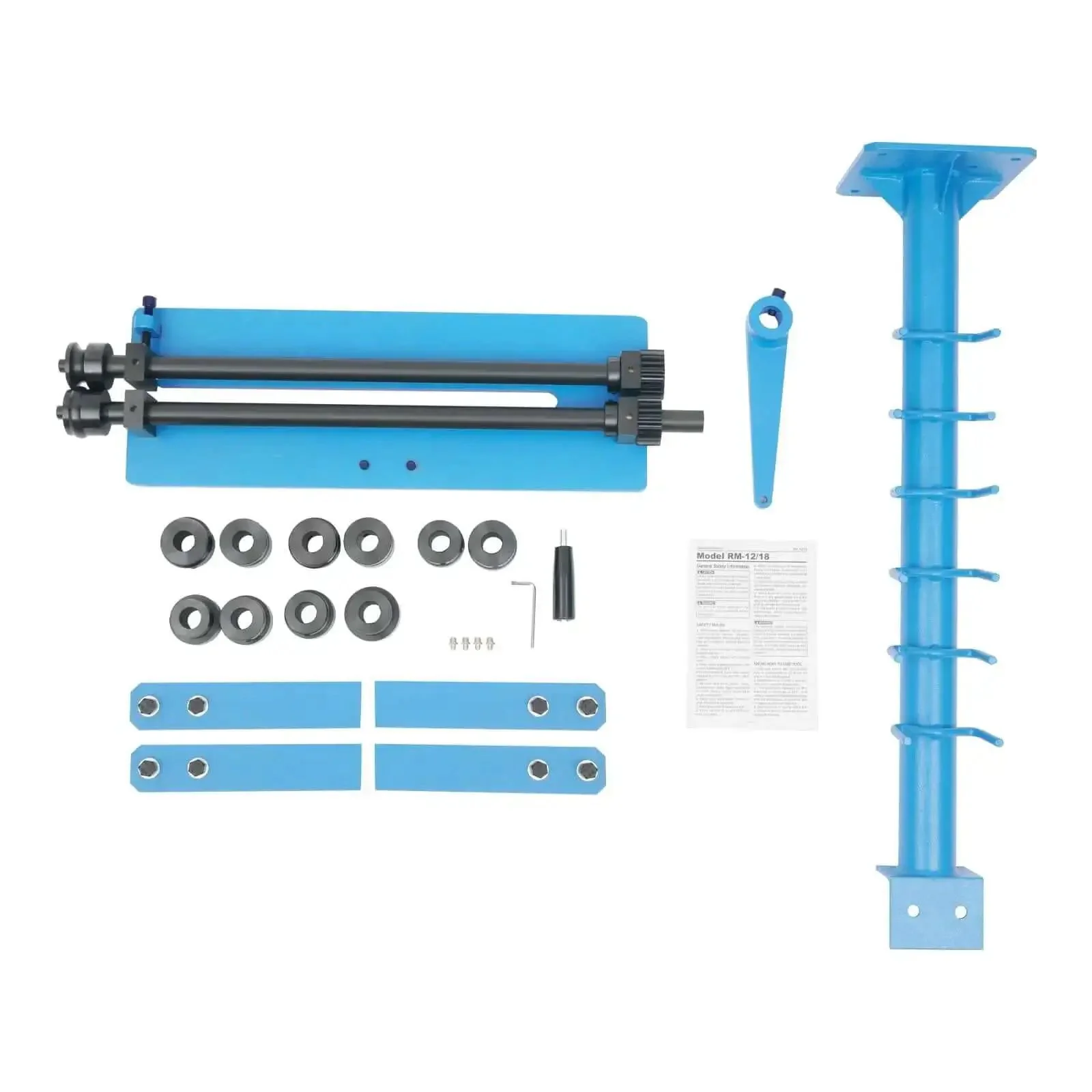 Sheet Metal Bead Roller Bending Machine With 18 Inch Throat Depth And 1.2mm Thick Q235 Steel Quench Process Manually Operated Crank Beading Tool Includes 6 Dies And Stand For Fabricators - Image 2