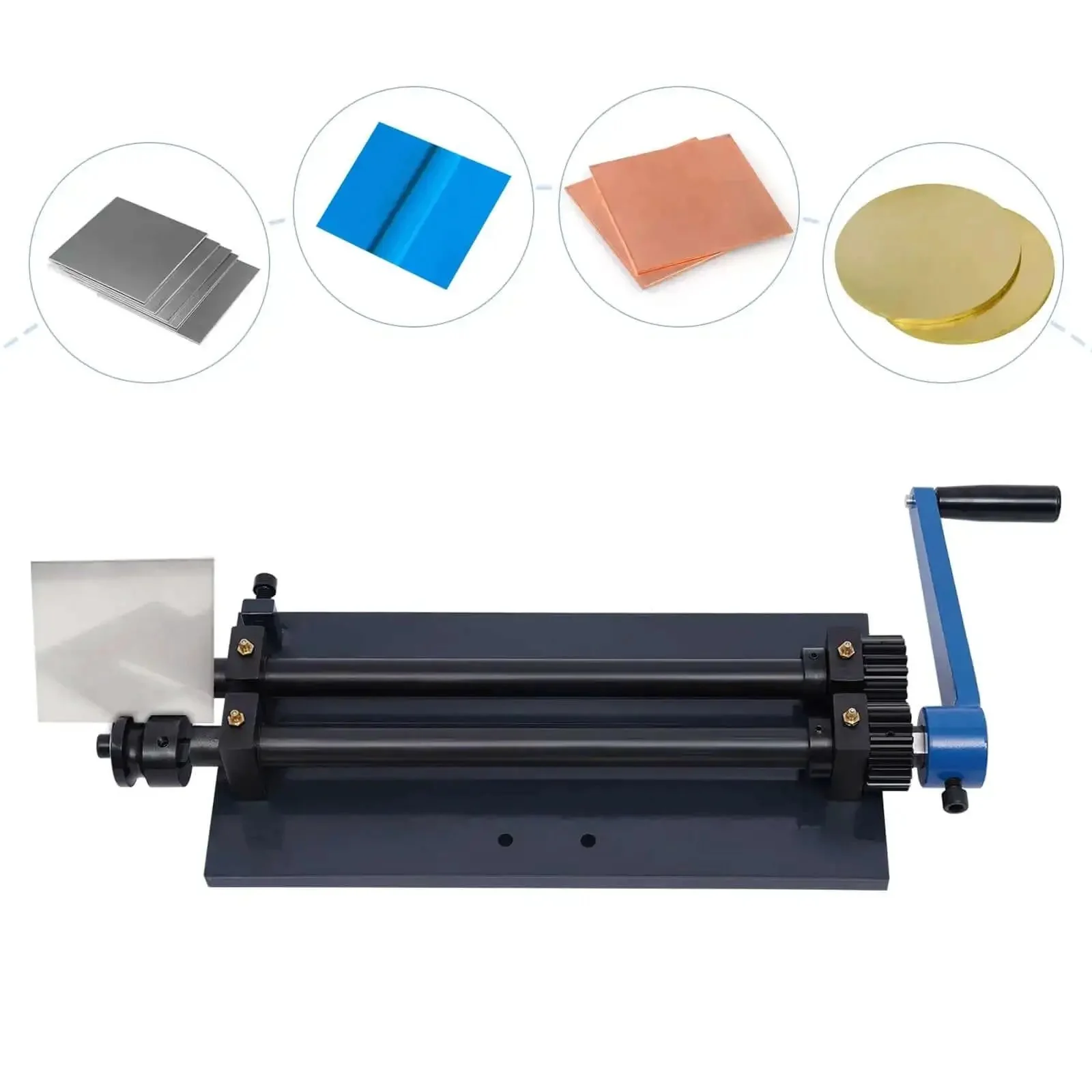 Sheet Metal Bead Roller Machine 12 Inch Manual Bead Roller With Gear Drive Bench Mount Includes 6 Die Sets For Vehicle Floor Pans Trunk Pans Firewalls And Sheet Metal Fabrication 1/16 1/8 1/4 3/8 1/2 Dies - Image 4