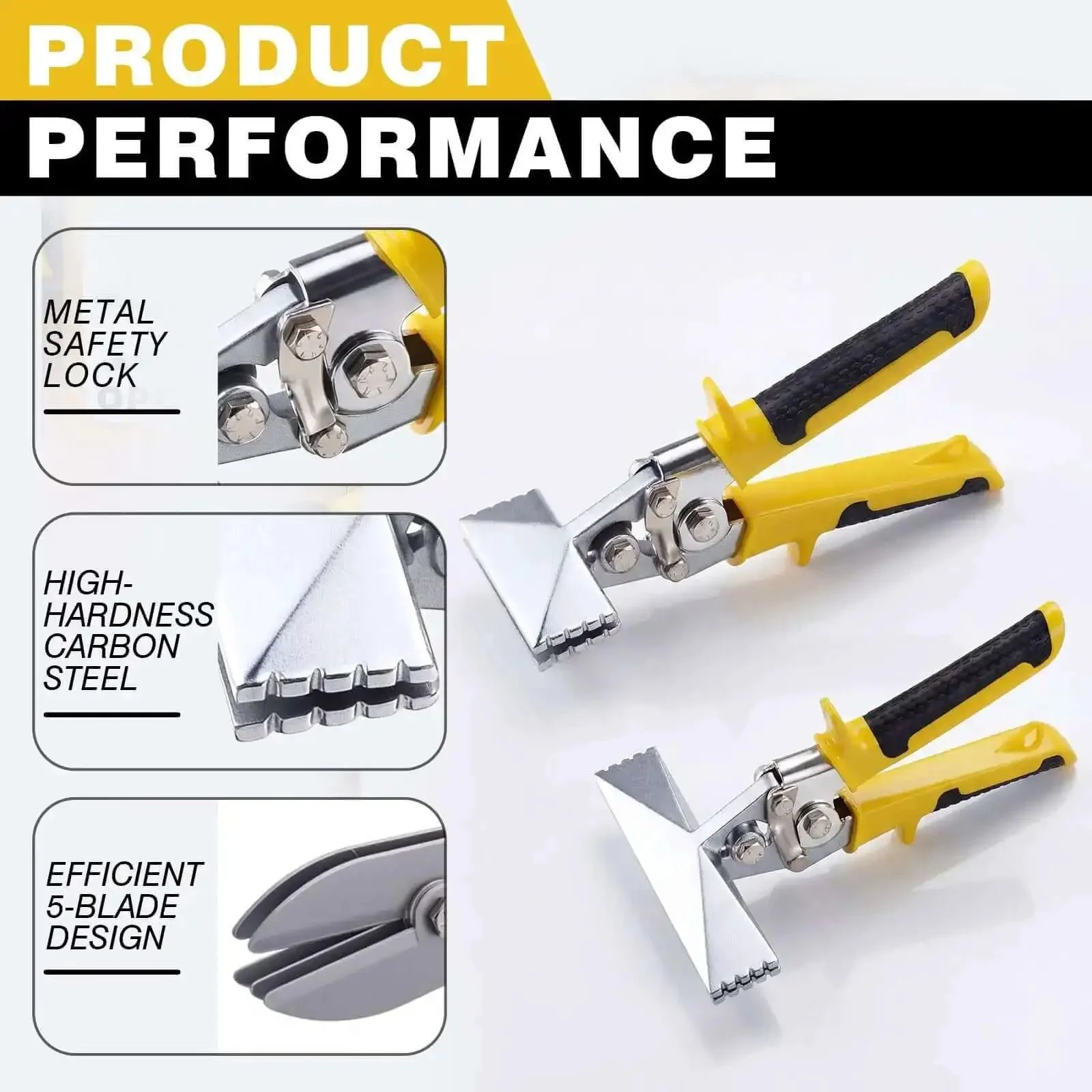 Sheet Metal Bender And Crimper Kit For Pros And DIYers 3 Blade Pipe Crimper 3 Inch And 6 Inch Straight Jaw Benders Ergonomic Handle Duct Crimping Tools For Flattening Seaming And Bending Pliers - Image 5
