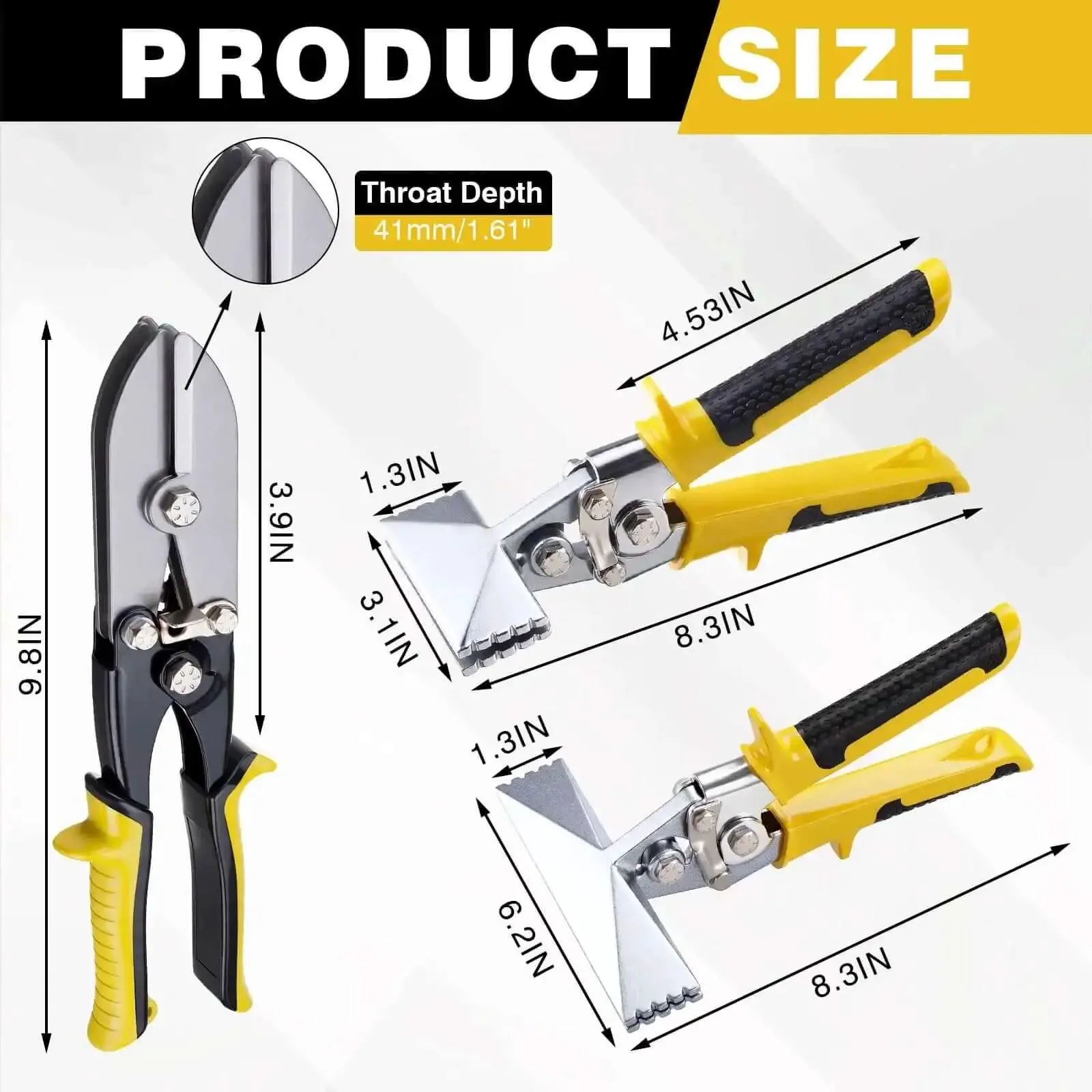Sheet Metal Bender And Crimper Kit For Pros And DIYers 3 Blade Pipe Crimper 3 Inch And 6 Inch Straight Jaw Benders Ergonomic Handle Duct Crimping Tools For Flattening Seaming And Bending Pliers - Image 6