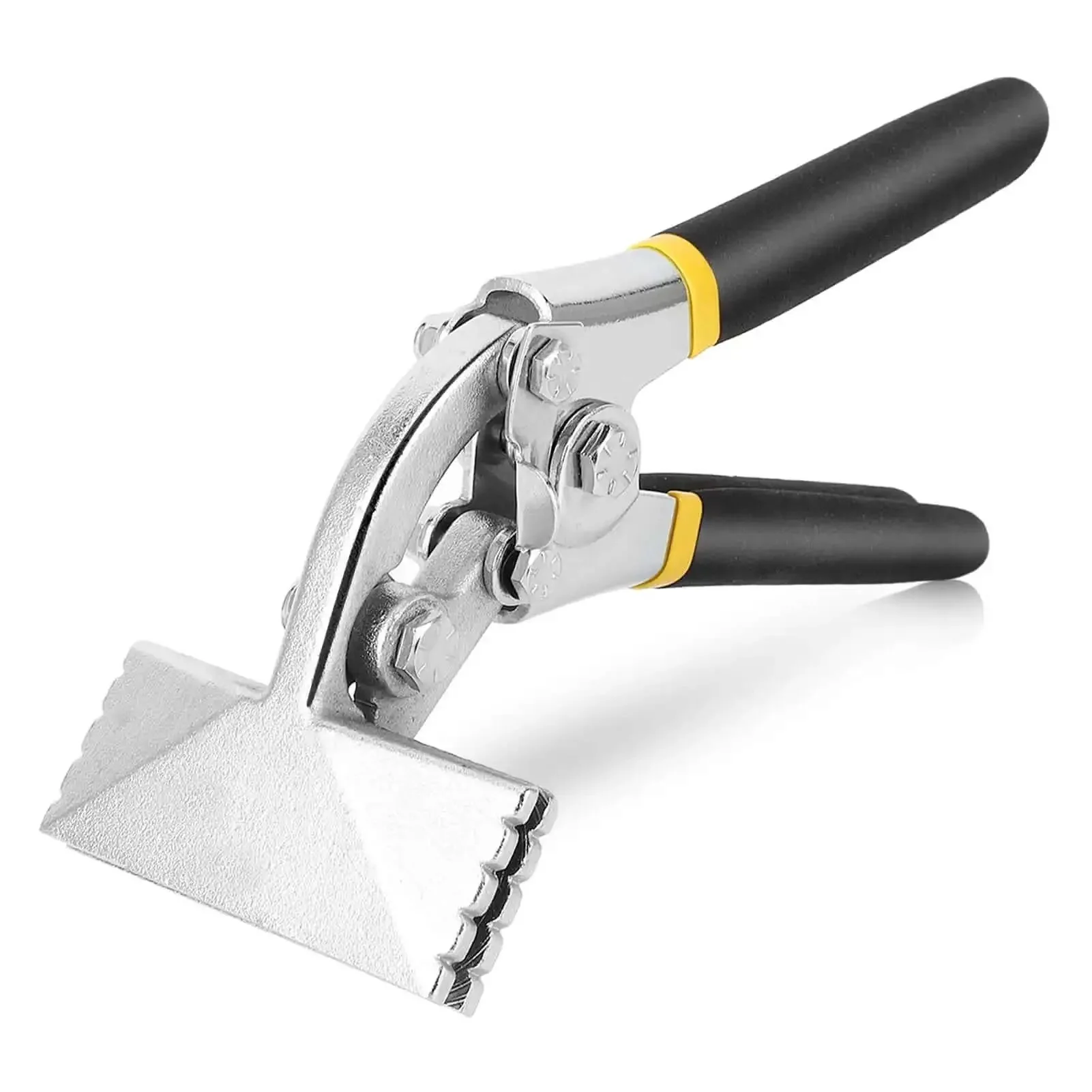 Sheet Metal Bender Pliers With 3 Inch Offset Jaw And Seven And A Half Cm Long Jaw For Tight Spaces Easy Bending Seaming And Flattening In Roofing Siding And HVAC Projects Cast Jaw With One Quarter Inch Bend Marks Ergonomic Handle