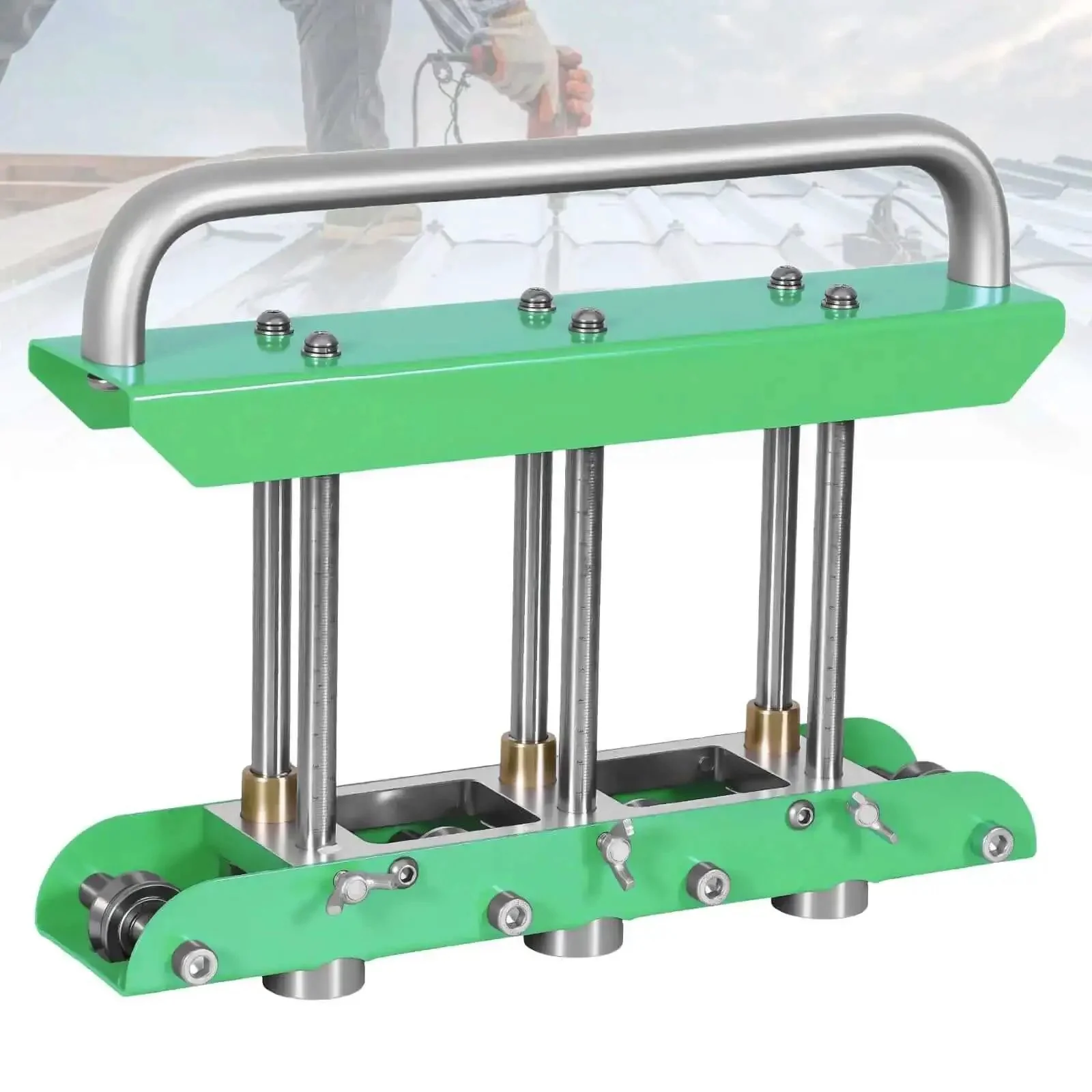 Sheet Metal Bender Station Disc Tool For Roof Metal Bending And Edge Folding 0.3 To 1.0 mm Capacity Handles Steel Aluminum Copper Delivers Clean 0 To 90 Degree Bends And Rain Diverter Edges - Image 2