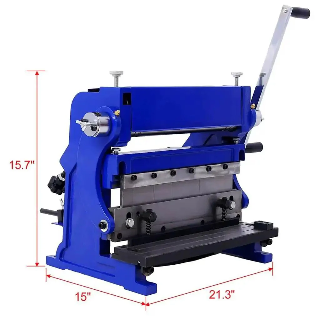 Sheet Metal Brake 3 In 1 12 Inch Shear Press Brake And Roll Machine For Home Shop And Pro Fabrication Boss Level Heavy Duty Metalworking Tool With 20 Gauge Capacity And Solid Cast Iron Construction - Image 2