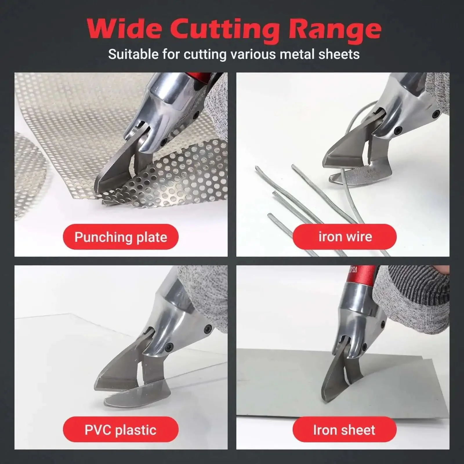 Sheet Metal Cutter Drill Attachment For Electric Drills, Heavy Duty Shear For Cutting Iron And Aluminum, 360 Degree Pivoting Handle, Compatible With Multiple Drill Models, Easy Install, Chrome Vanadium Steel Build - Image 5