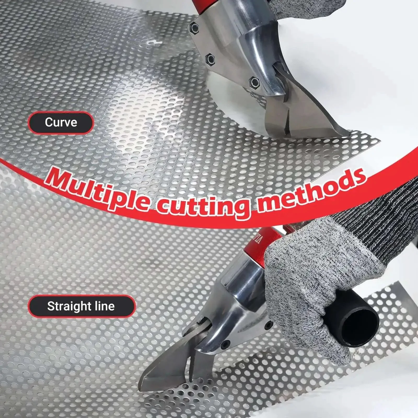Sheet Metal Cutter Drill Attachment For Electric Drills, Heavy Duty Shear For Cutting Iron And Aluminum, 360 Degree Pivoting Handle, Compatible With Multiple Drill Models, Easy Install, Chrome Vanadium Steel Build - Image 8