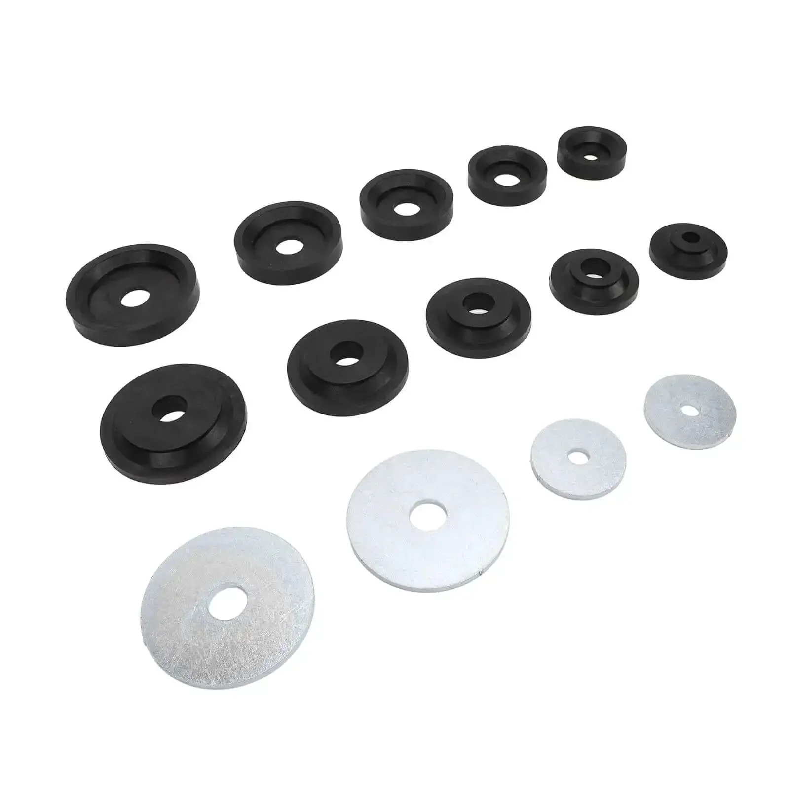 Sheet Metal Dimple Die Set Pro Grade 14 Pc Carbon Steel With Flared Hole Dies And Nylon Backing Discs For Hydraulic Punch Driver Heavy Duty Dimple Tool Kit For Durable High Strength Metalwork - Image 3