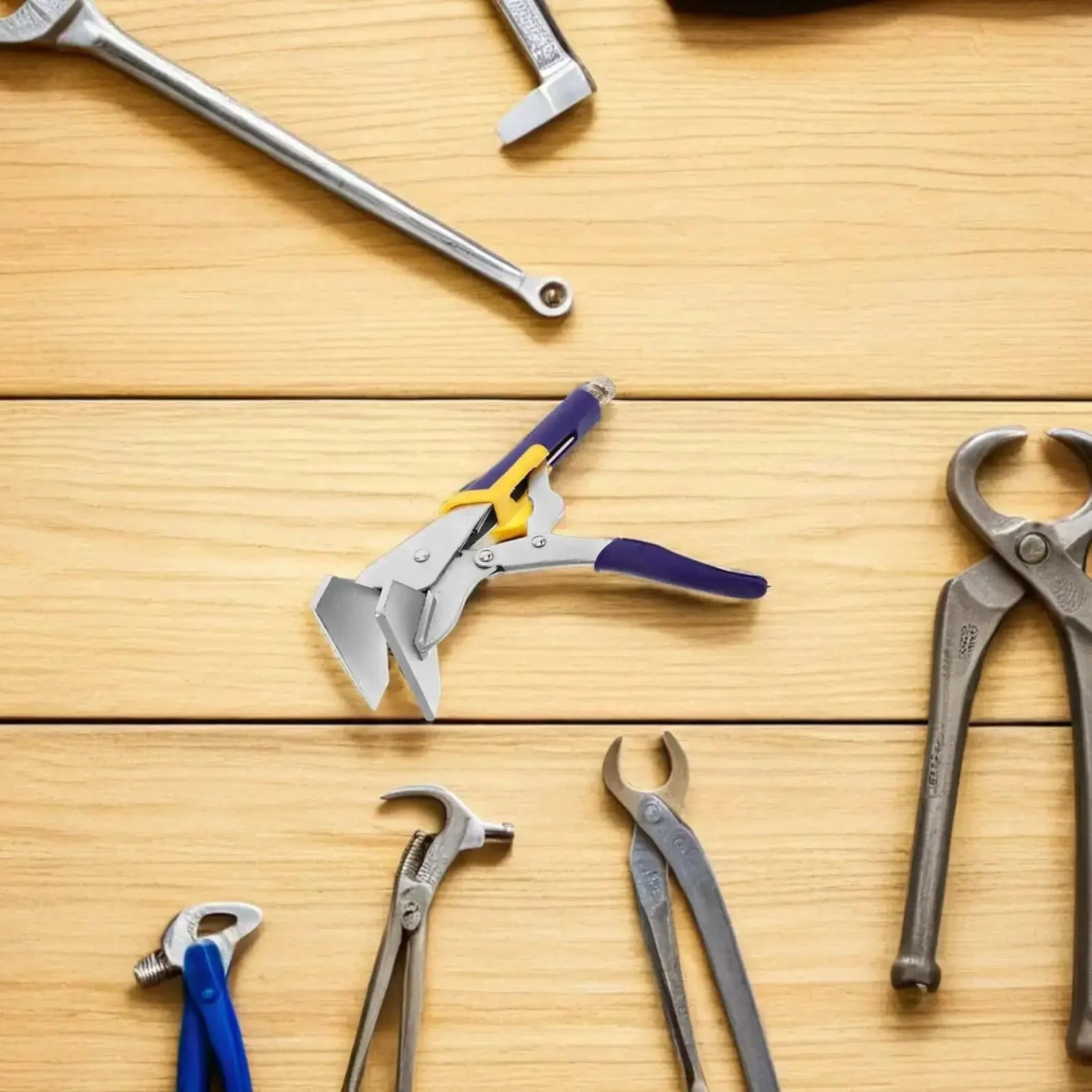 Sheet Metal Hand Seamer Pliers Built Tough Straight Jaw Metal Bending Tool With Non Slip Grippy Ergonomic Handle For HVAC Jobs And Locking Pliers That Deliver Durable High Strength Performance In Industrial Use - Image 2