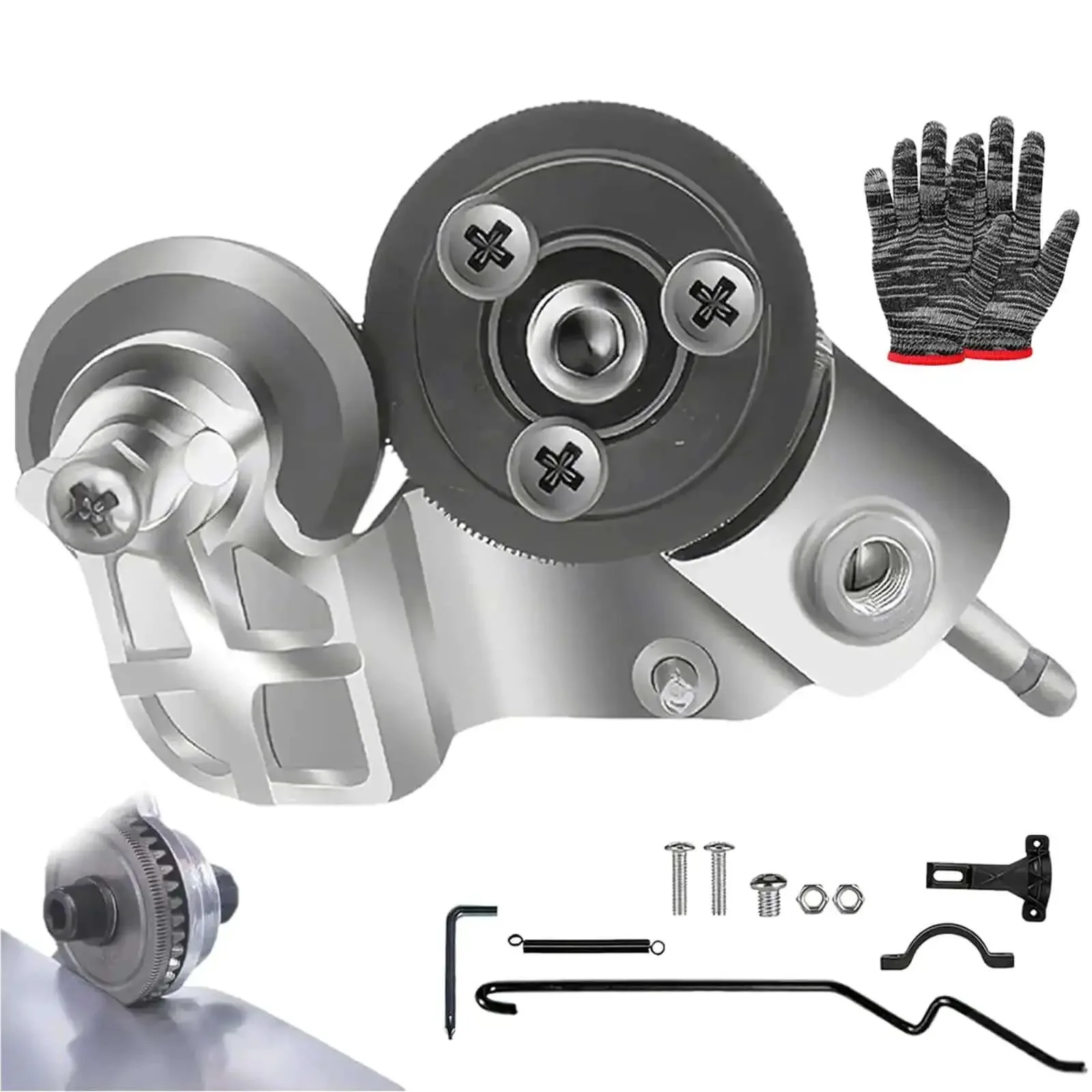 Sheet Metal Nibbler Drill Attachment For Clean Burr Free Cuts On Steel Aluminum And Plastic A Dope Workhorse Tool With Titanium Alloy Blade And Easy Adapter For Any Drill
