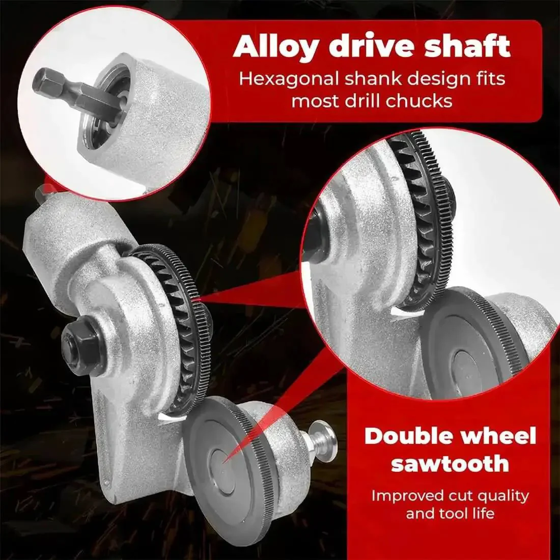 Sheet Metal Nibbler Drill Attachment For Clean Burr Free Cuts On Steel Aluminum And Plastic A Dope Workhorse Tool With Titanium Alloy Blade And Easy Adapter For Any Drill - Image 5