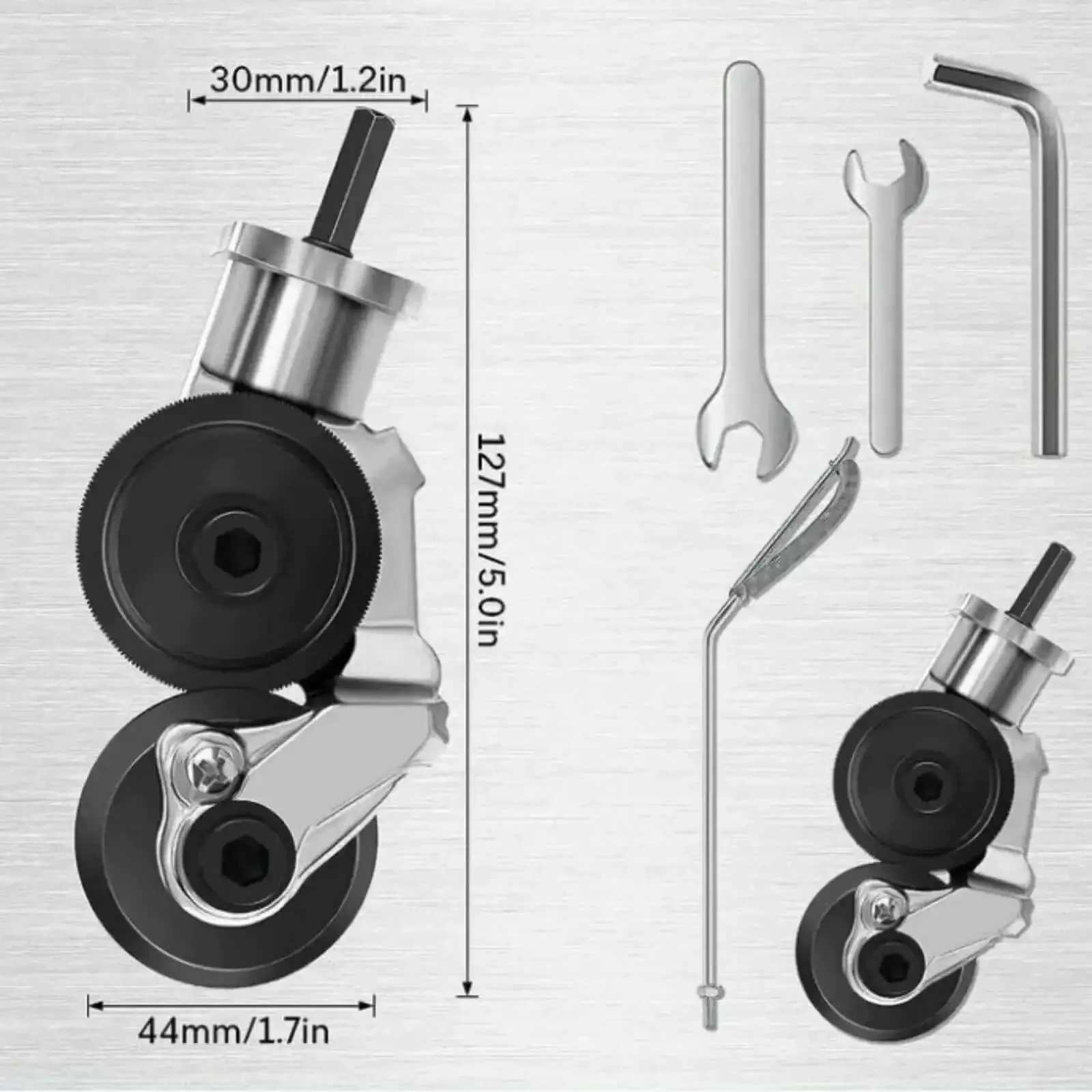 Sheet Metal Nibbler Drill Attachment For Electric Drills Plate Cutter Shears Tool Quick Install Spark Free Burr Free Cuts Iron Steel White Sheet Metalworking In DIY Projects Home Workshop DIY Friendly For Quick Home Workshop Cuts - Image 2