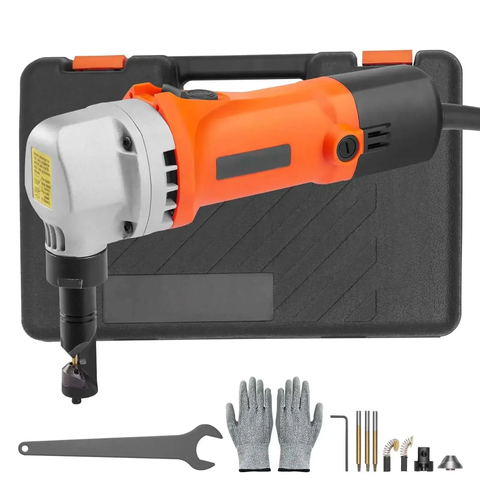 Sheet Metal Nibbler Power Cutter 550W Pro Electric Tool 2200 RPM 360 Degree Rotating Head For Straight Curve And Circle Cuts In Stainless Steel Carbon Steel Aluminum Plastic And Wood Heavy Duty Auto Repair Must Have - Image 2