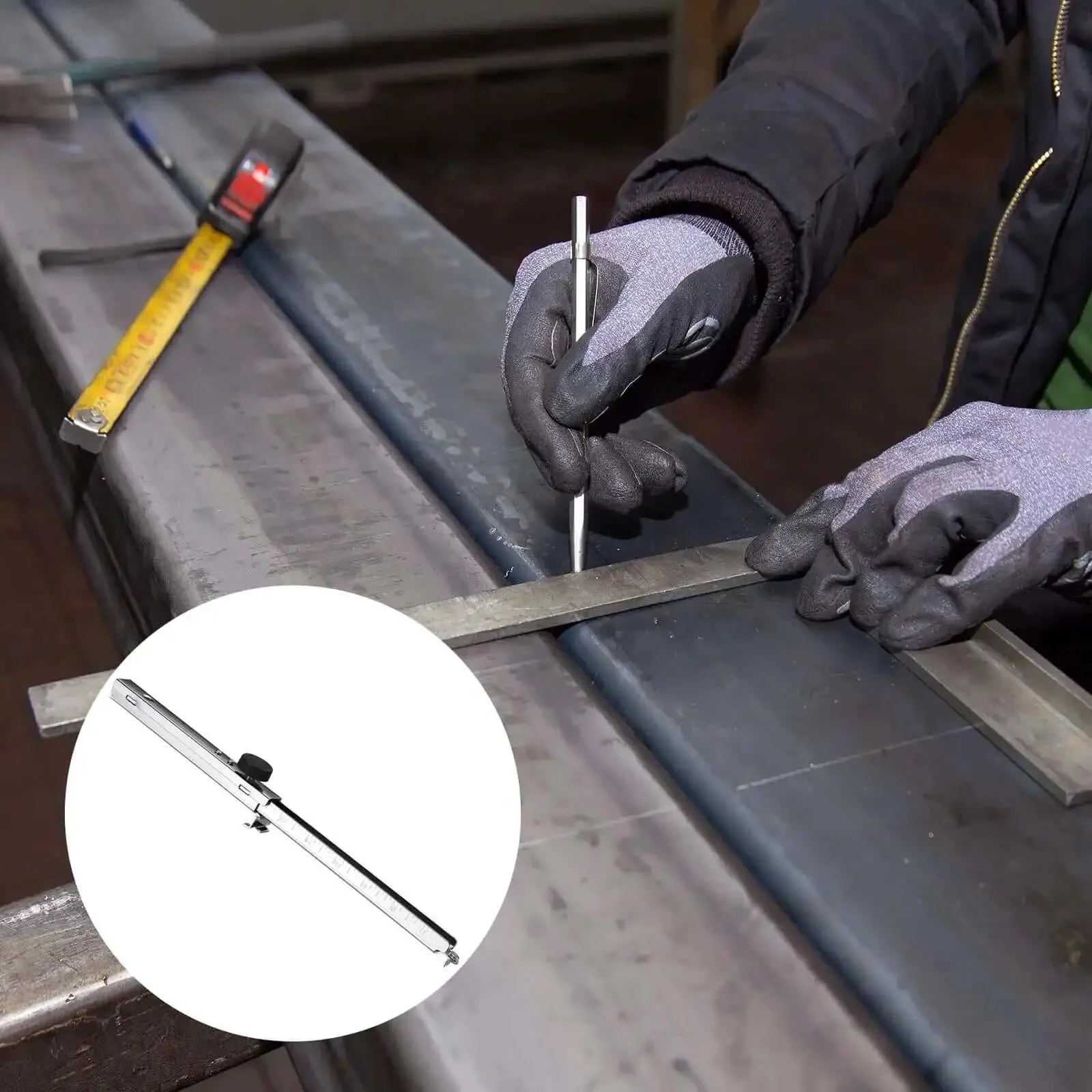 Sheet Metal Scribe Marking Gauge One Pack Precision Scribing Tool For Metal Wood Plastic Hardboard With Durable Construction And Easy Grip Handling For Quick Accurate Line Marking Pro Grade Quality - Image 3