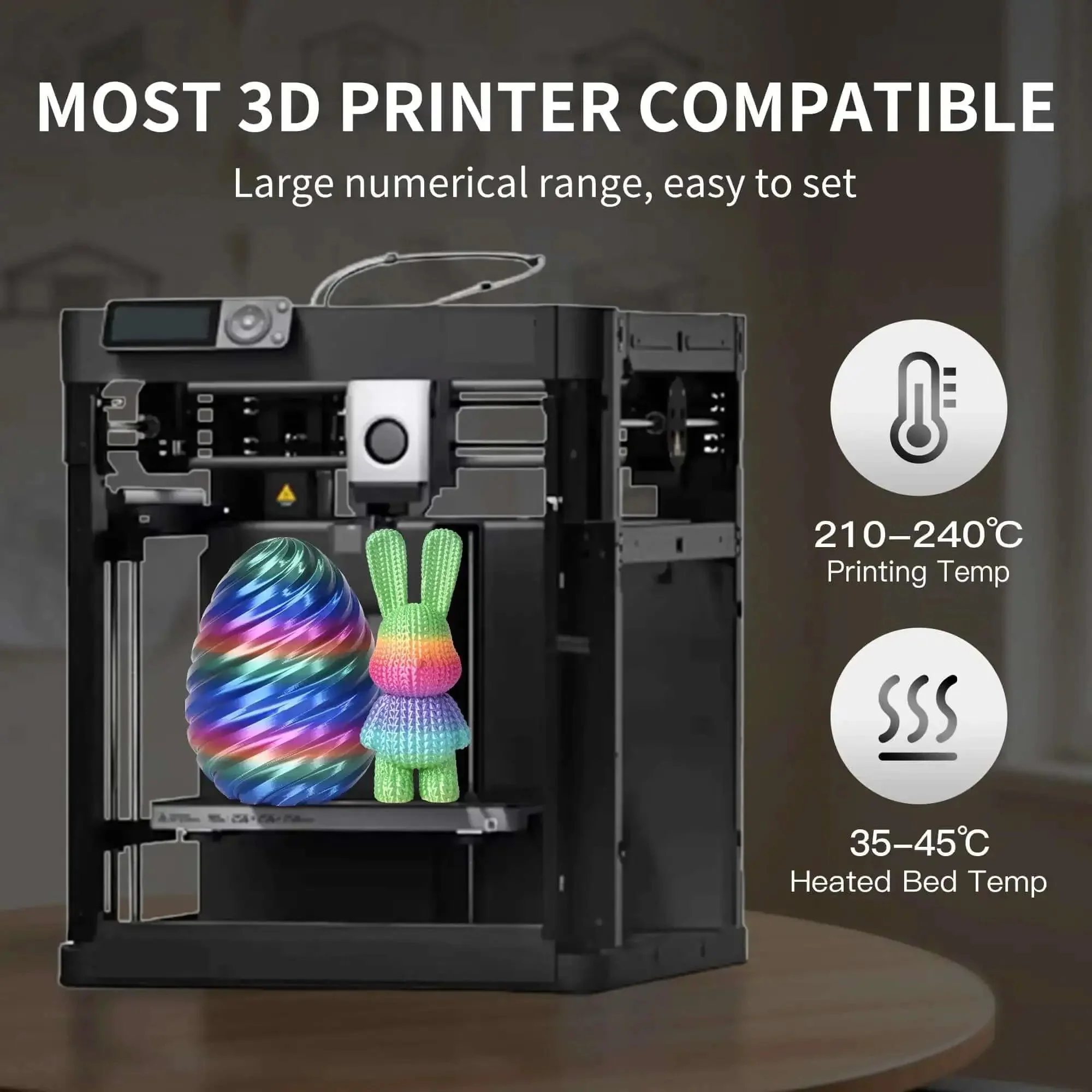 Shiny Rainbow PLA Filament Bundle For 3D Printing, 1.75mm, 200g Per Spool, 4 Spools Included, Color Changing Multicolor Filament Set For Vivid Candy Shine, Easy Printing And Strong Finish - Image 6
