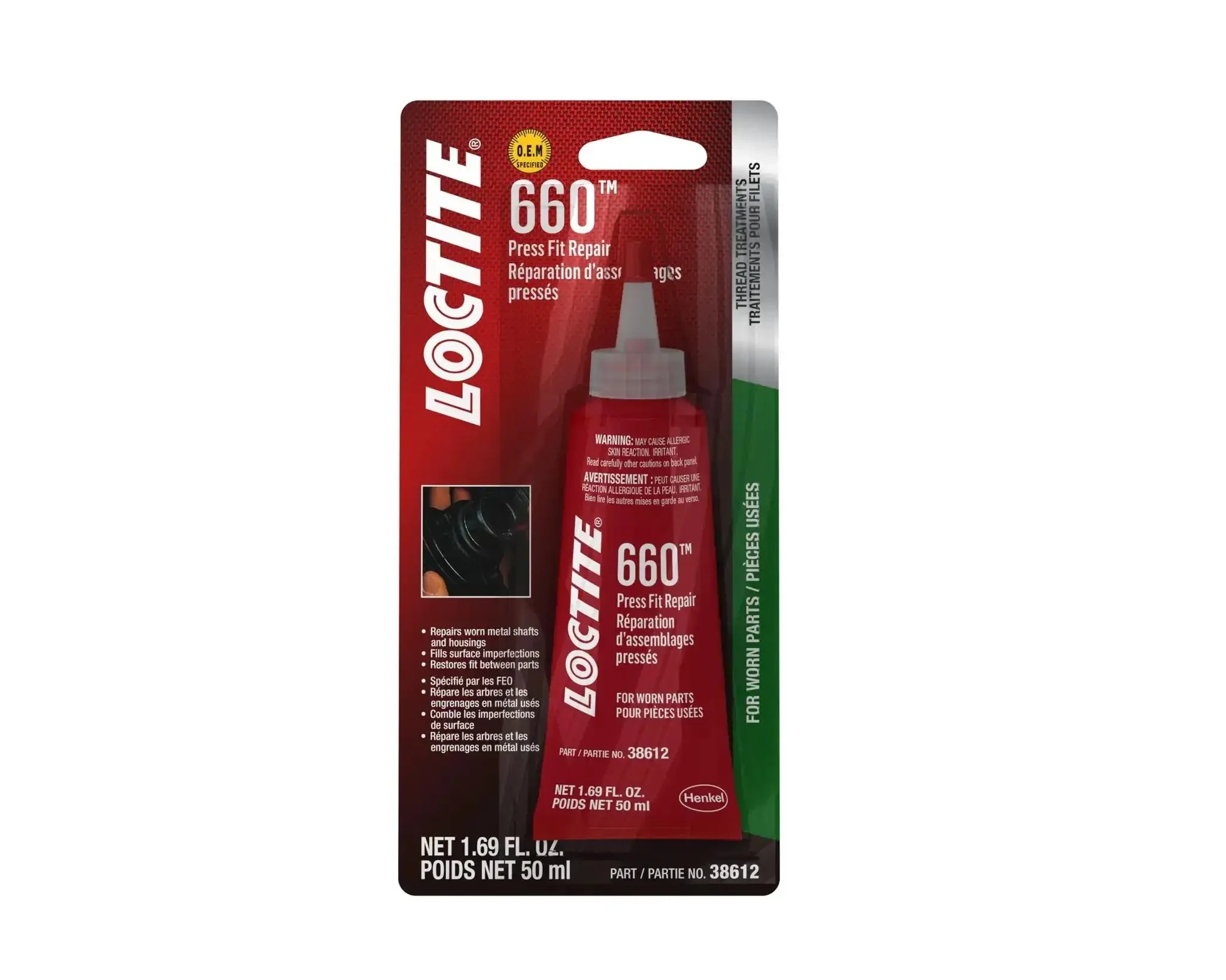 Shop Grade Automotive Press Fit Repair Adhesive For Worn Parts With High Strength Quick Cure Keeps Loosening And Leakage In Check 50 ml Bottle 1 Pack OEM Approved Bonding For Cylinders And Engine Components