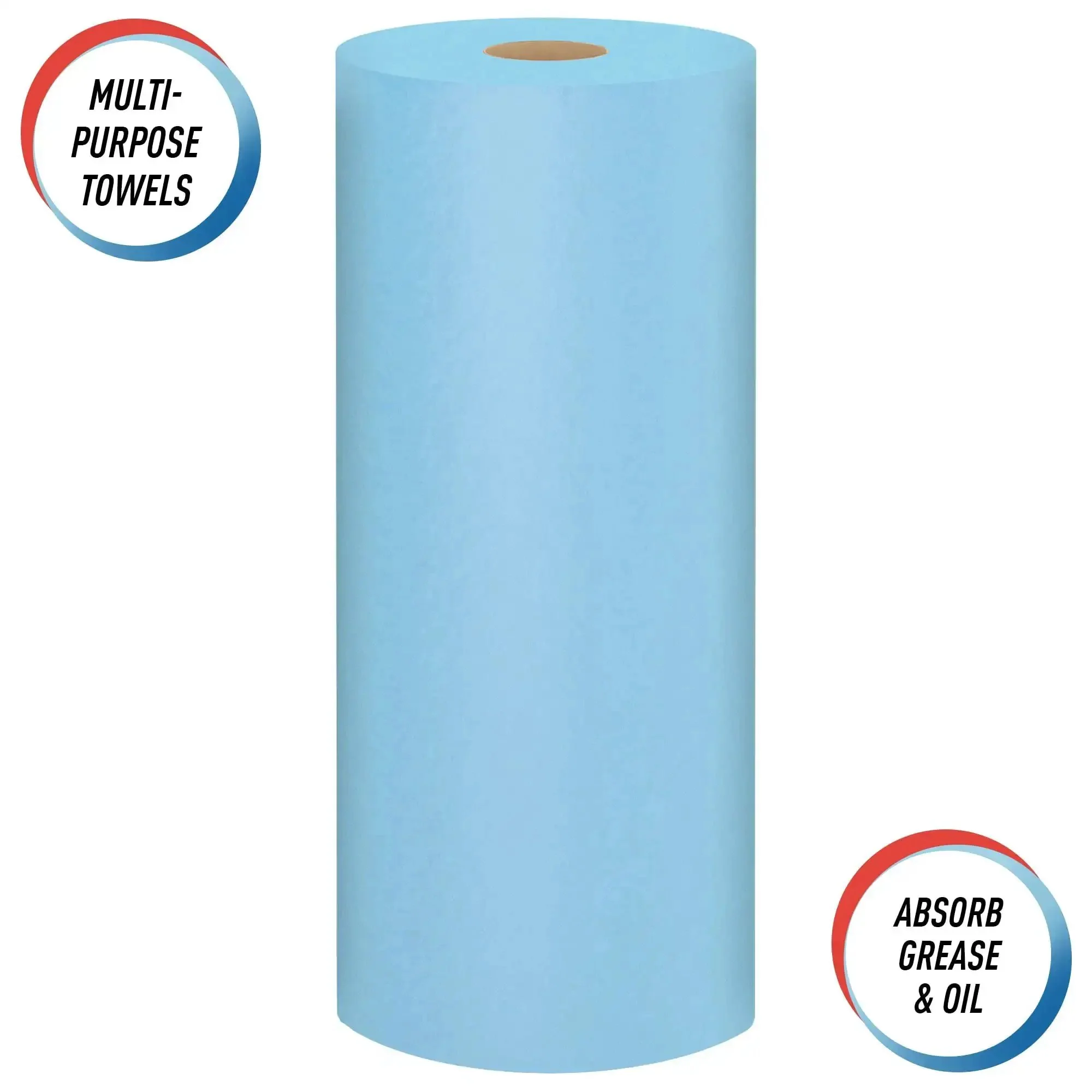 Shop Towel Roll 55 Count Bulk Pack For Auto Shops And Garages, Heavy Duty Absorbent Towels For Grease Oil Liquids And Spills, Industrial Strength Clean Up Roll, Durable Blue Color Great For Workshop Cleanup And Quick Dry Spills In Automotive Shops - Image 4