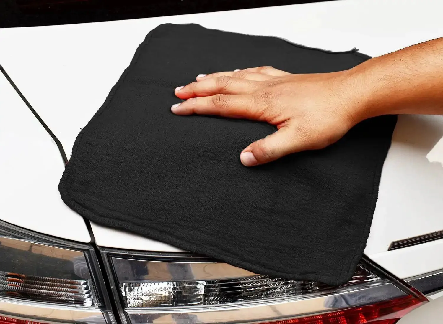 Shop Towels 50 Pack Black Terry Cloth Rags For Car Detailing And Home Cleaning Beast Absorbent Reusable And Washable Safe On Paint Grease And Oil Cleanup Durable Wipes For Workshop And Household Surfaces - Image 3