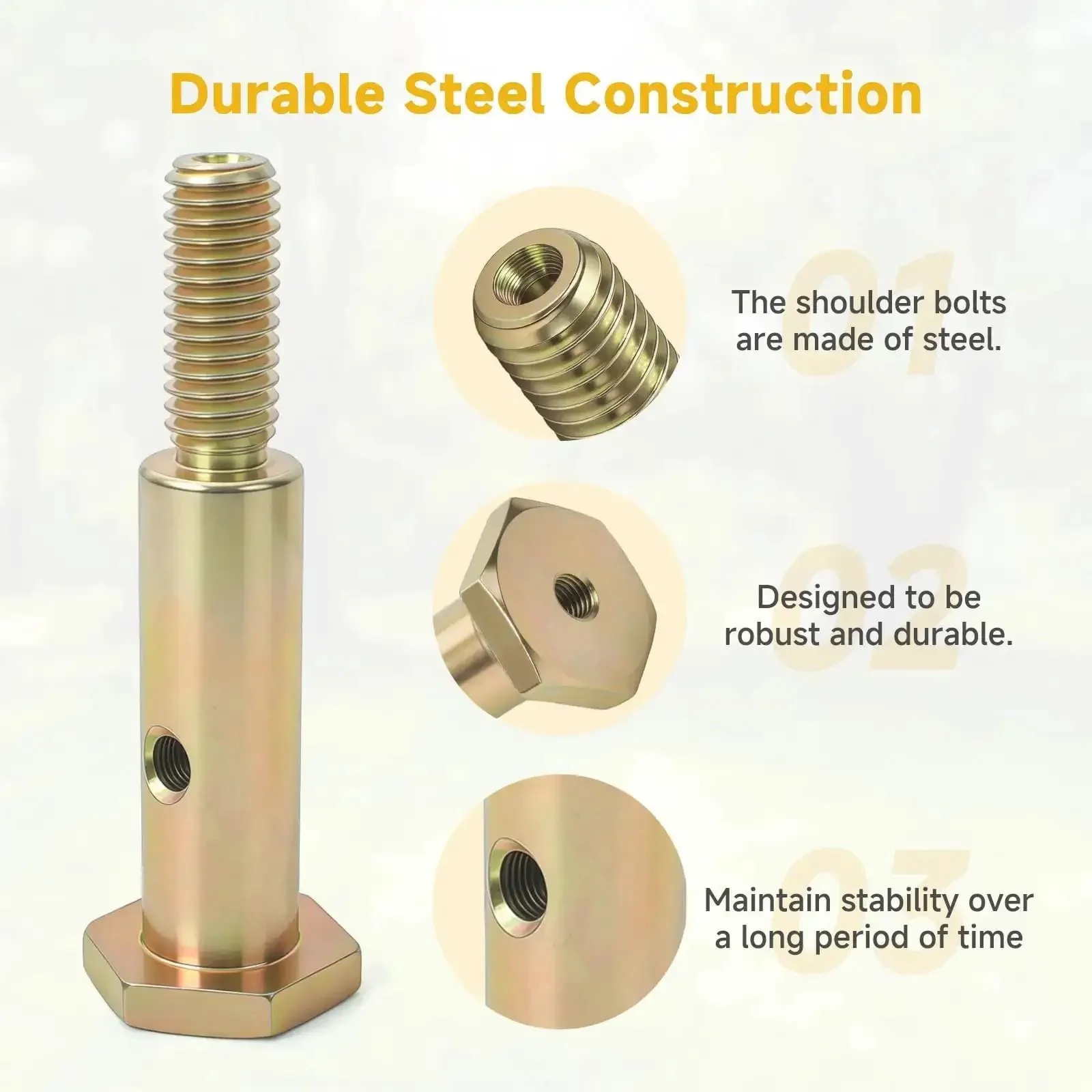 Shoulder Bolt 7/16-14 For Lawn Mowers And Lawn Tractors Replacement Part 738-3102 938-3102 01000302 17AE3AGF010 17AF3AGV099 Durable Steel Fastener For Easy Install Compatible With Cub Cadet MTD Craftsman Z Force 44 And 4815F Models - Image 4