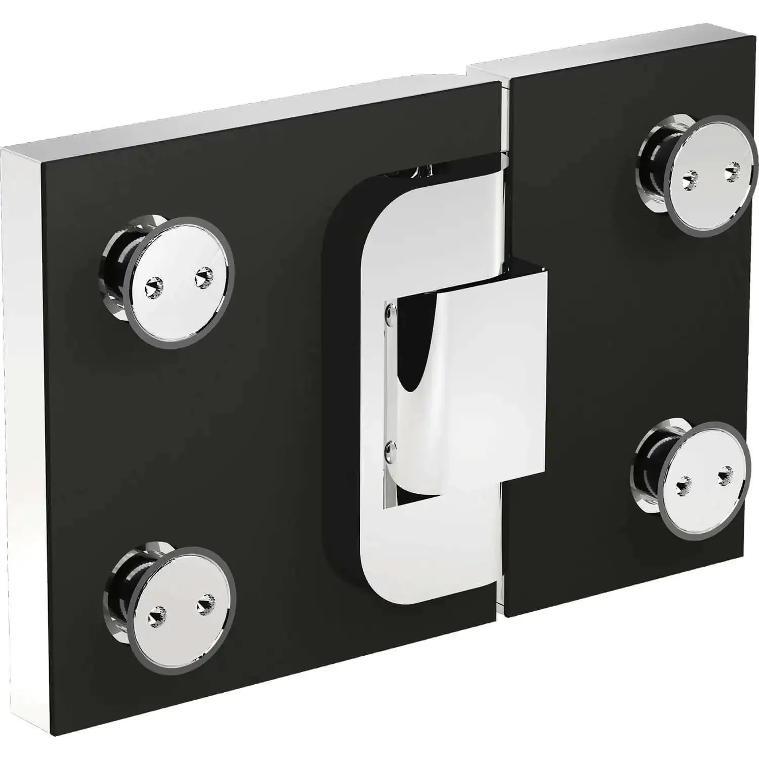 Shower Door Hinge 180 Degree Glass To Glass Right Hand Polished Chrome Plated Brass For Frameless Showers Easy Install Durable Construction Smooth Swing No Brainer - Image 3