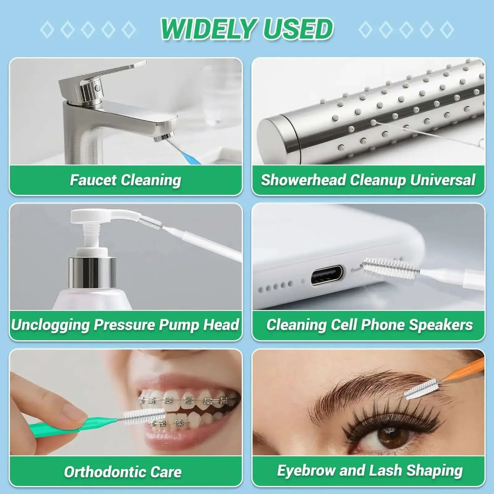 Shower Head Revival All In One Cleaning Kit With 50 Ultra Fine Nylon Brushes And 20 Surgical Steel Picks For Unclogging Nozzles Limescale Mineral Buildup Mold In Showers Faucets And Small Holes In 3D Printers And Cups Storage Case Included - Image 3