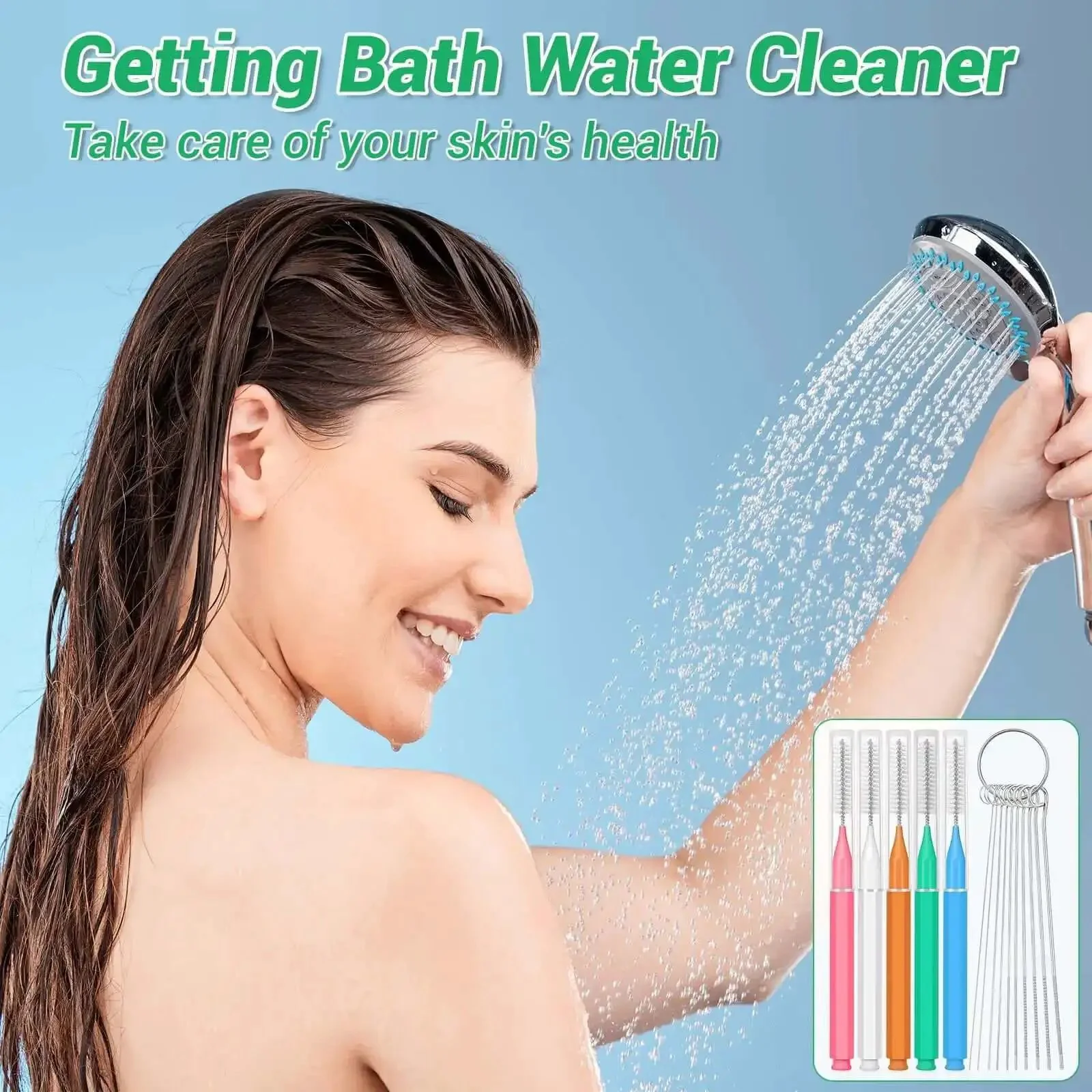 Shower Head Revival All In One Cleaning Kit With 50 Ultra Fine Nylon Brushes And 20 Surgical Steel Picks For Unclogging Nozzles Limescale Mineral Buildup Mold In Showers Faucets And Small Holes In 3D Printers And Cups Storage Case Included - Image 4