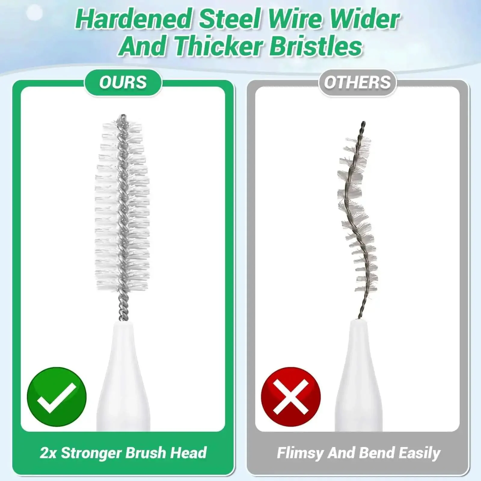 Shower Head Revival All In One Cleaning Kit With 50 Ultra Fine Nylon Brushes And 20 Surgical Steel Picks For Unclogging Nozzles Limescale Mineral Buildup Mold In Showers Faucets And Small Holes In 3D Printers And Cups Storage Case Included - Image 8