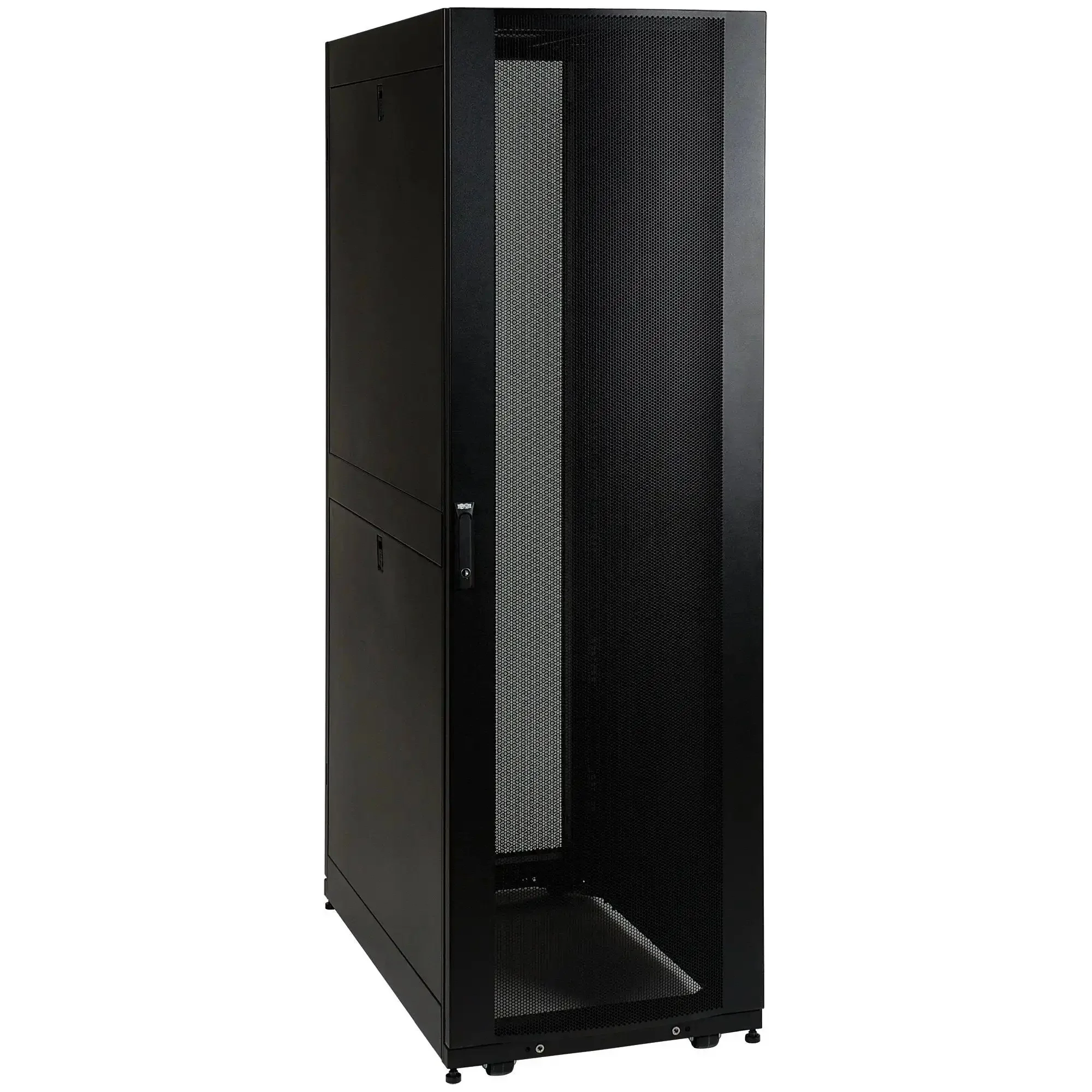 Side Panel for SR42UB Rack Enclosure With Key Lock Latch Black, SR42SIDE SmartRack Access Panel for 42U Standard Depth Cabinets, Heavy Duty Metal Construction, Easy Mounting, Secure Locking Handle