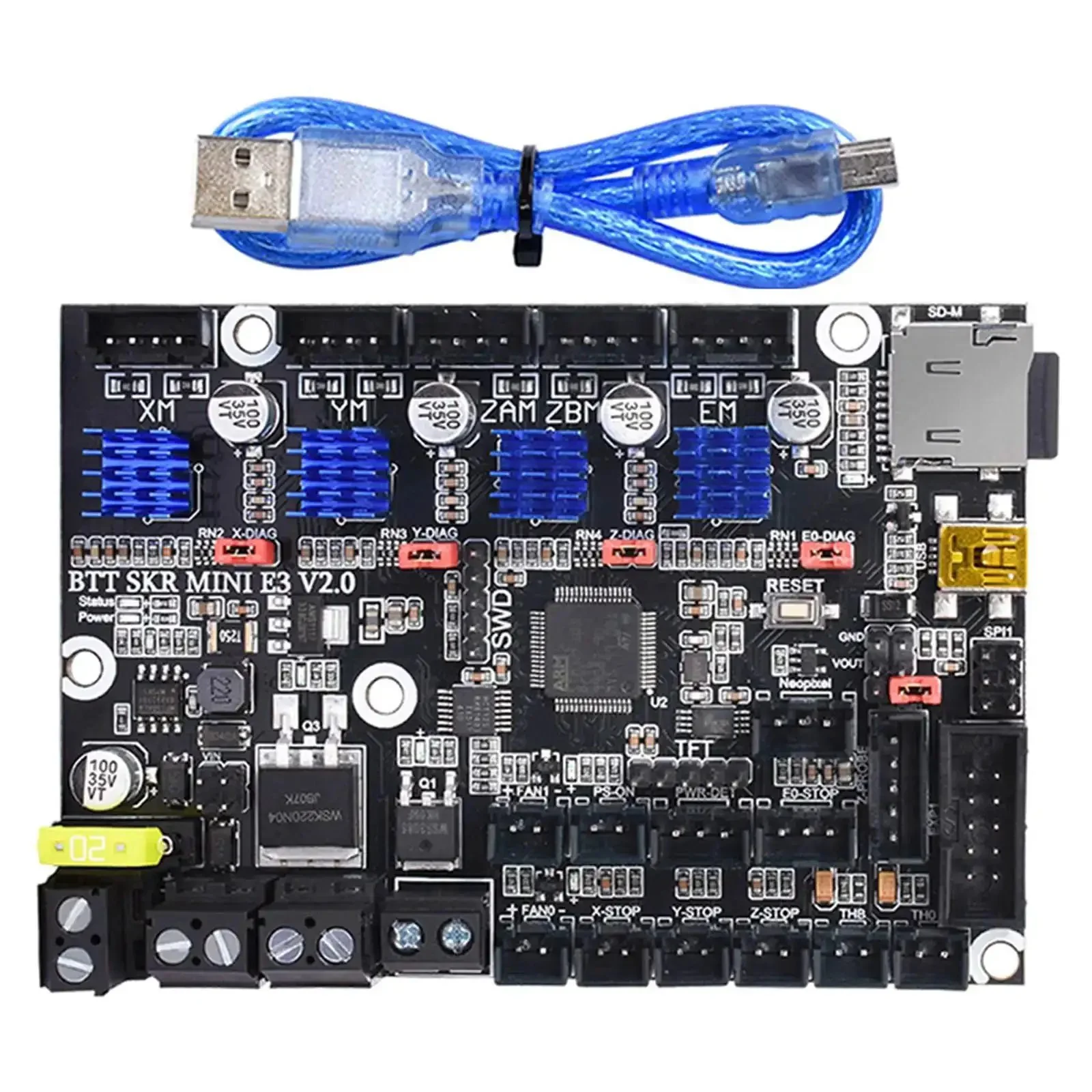 Silent 32Bit SKR Mini E3 V2 Control Board With TMC2209 UART Drivers For Ender 3 V2 Pro Ender 5 And Ender 3 Series 3D Printers Easy Plug And Play Upgrade For Smoother Printing