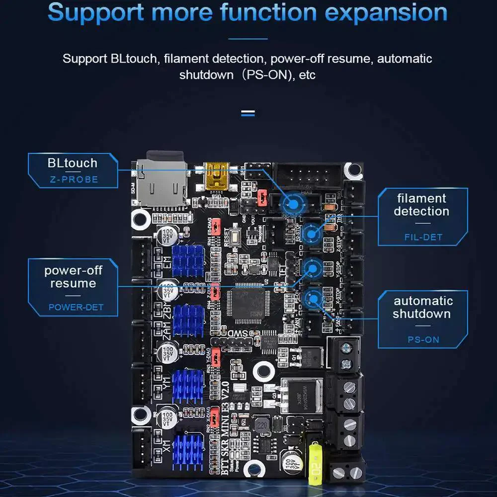 Silent 32Bit SKR Mini E3 V2 Control Board With TMC2209 UART Drivers For Ender 3 V2 Pro Ender 5 And Ender 3 Series 3D Printers Easy Plug And Play Upgrade For Smoother Printing - Image 7