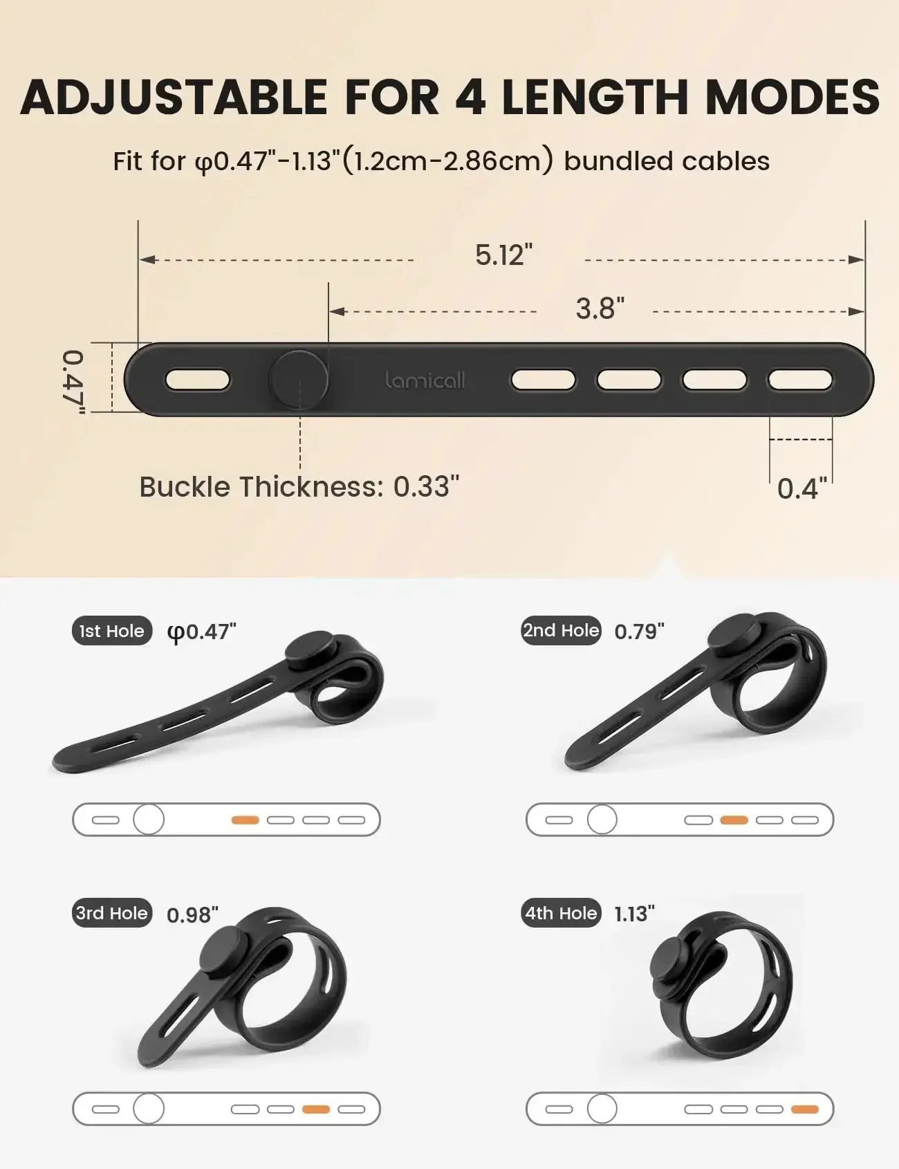 Silicone Cable Ties 10 Pack Cord Organizer With Secure Lock Buckle Durable Reusable Wire Management Strap For Travel And Home Use Elastic Charger Cable Keeper Everyday Carry - Image 4