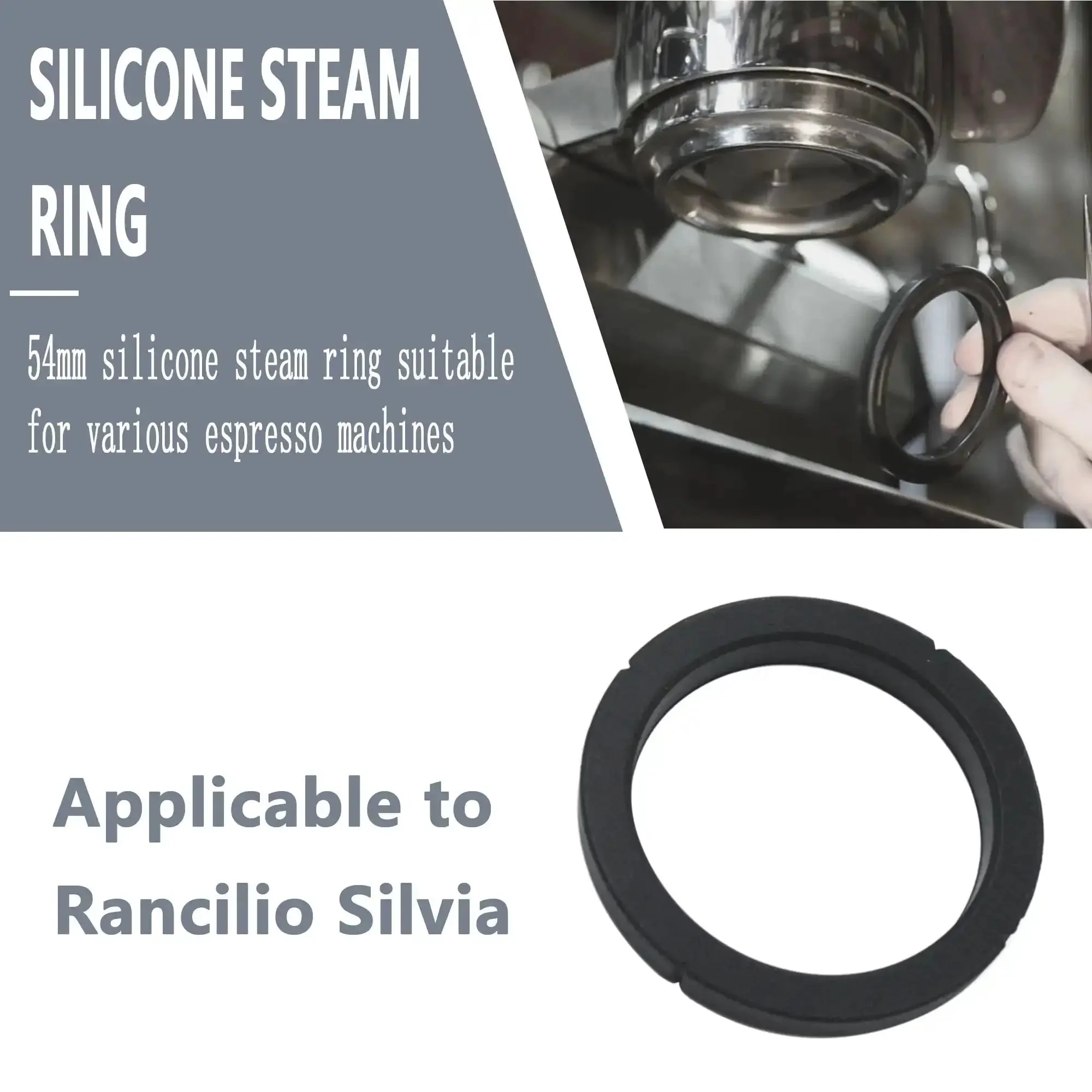 Silicone Group Head Gasket Replacement for Silvia Espresso Machines, Food Grade Odorless Seal, 7.35cm Outer Diameter, 5.8cm Inner Diameter, 0.84cm Thick, Easy Install Espresso Machine Repair Kit, Set of 2 - Image 5
