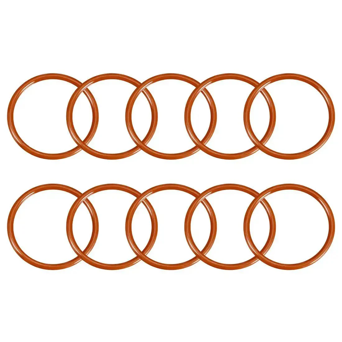 Silicone O Ring 50mm OD 43mm ID 3.5mm Thick VMQ Seal Gasket Red Pack Of 10 Durably Built For Travel Mugs And Small Appliances Temperature Resistant From -22F To 392F