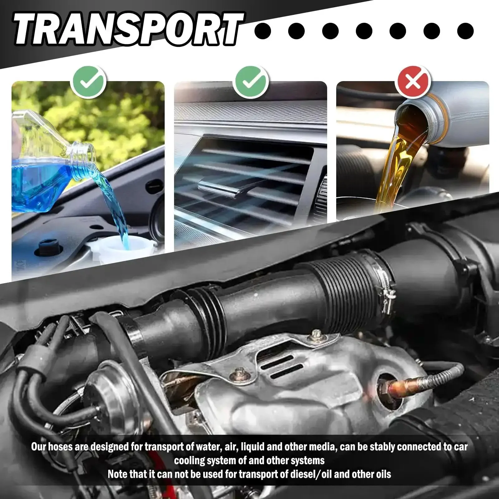 Silicone Radiator Heater Hose 5/8 Or 3/4 Inch ID 9.84 Ft Cuttable Flexible Coolant Water Air Transfer Hose With 246 PSI Burst Pressure For Cars SUVs Trucks No Fuss Easy Fit - Image 4