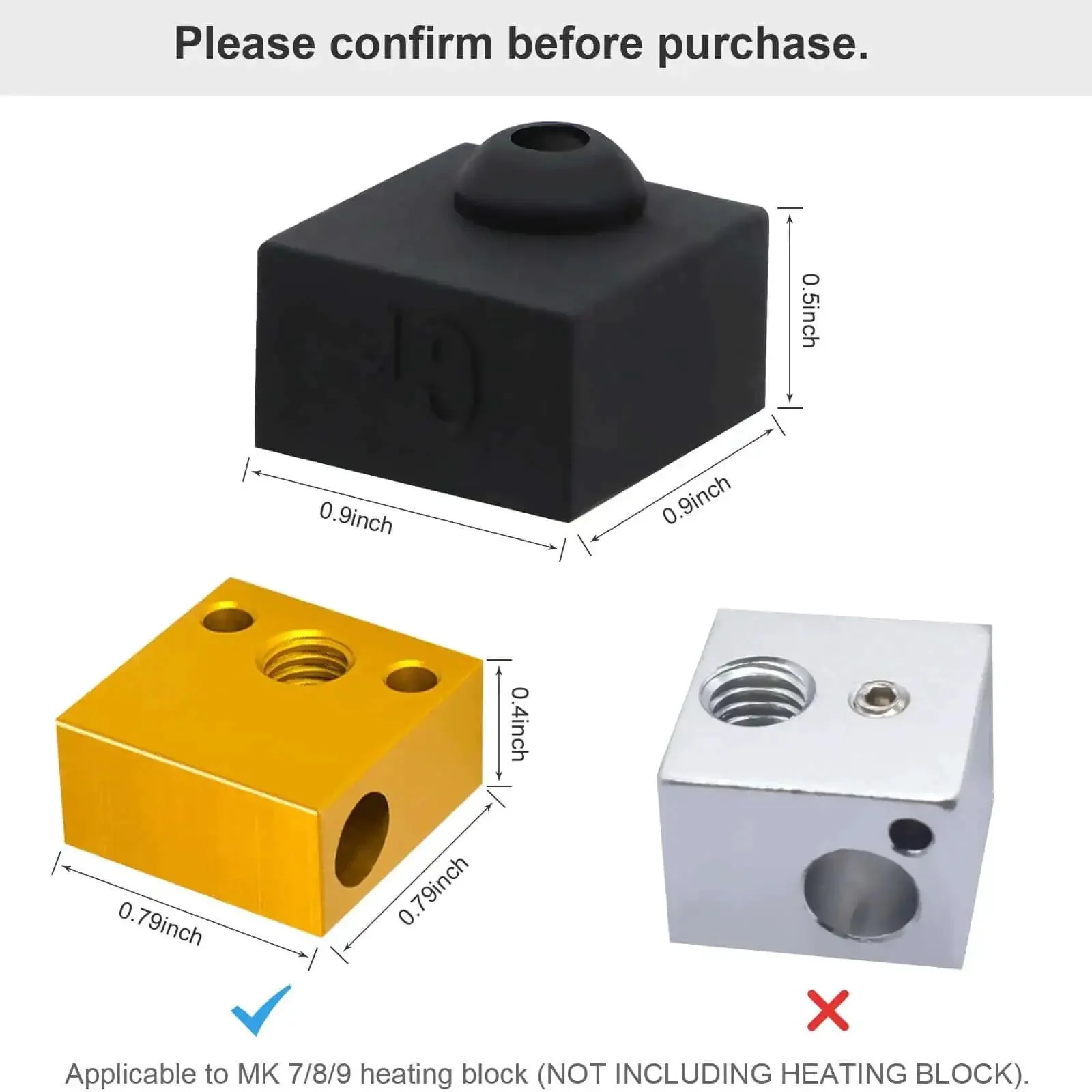 Silicone Sock For Hotend 6 Pack Heat Block Cover For 3D Printer Fits Ender 3 Pro V2 Ender 5 Plus 5 Pro CR 10S Mk7 Mk8 Mk9 Hotend Protection Easy Clean And Burn Prevention Keep Nozzle Clean And Print Consistently - Image 5