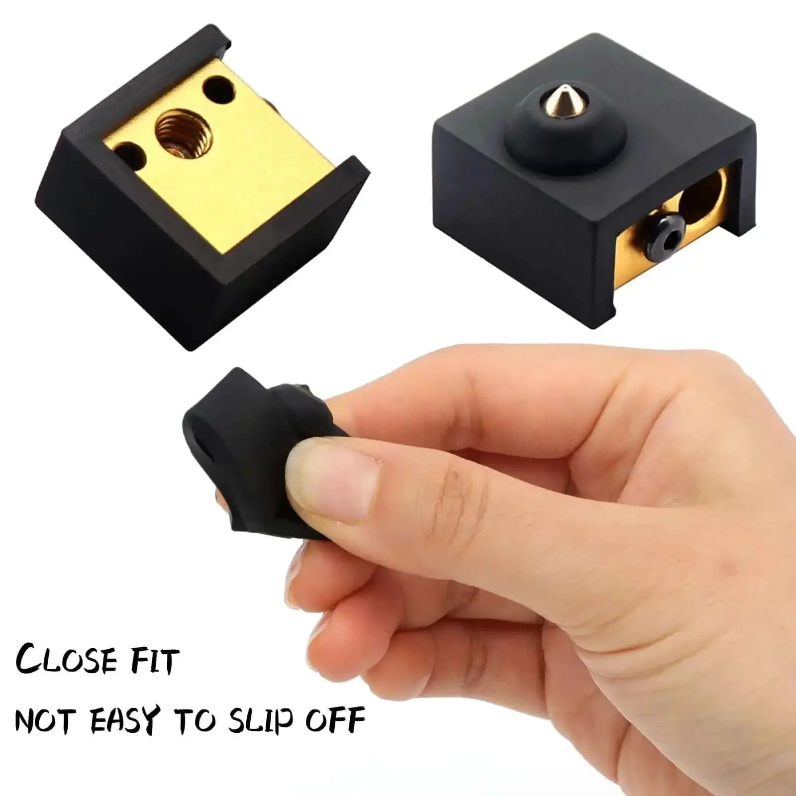 Silicone Sock For Hotend 6 Pack Heat Block Cover For 3D Printer Fits Ender 3 Pro V2 Ender 5 Plus 5 Pro CR 10S Mk7 Mk8 Mk9 Hotend Protection Easy Clean And Burn Prevention Keep Nozzle Clean And Print Consistently - Image 6