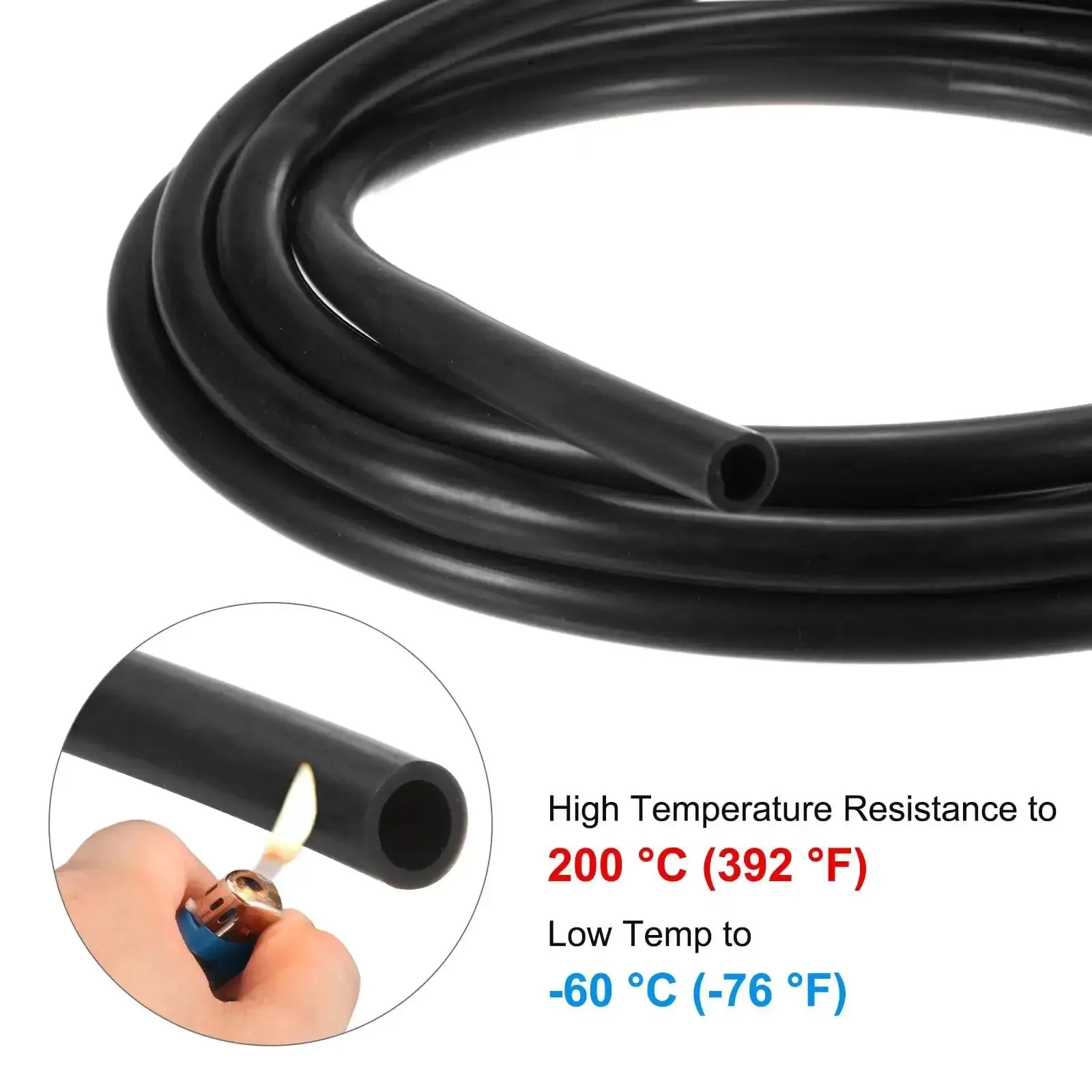 Silicone Tubing 9/32 Inch ID (7mm) by 7/16 Inch OD (11mm), 10 Ft High Temp Hose For Water Air Transfer, Pumping, Brewing, Aquaponics, Lab And Do It All DIY, Black - Image 5