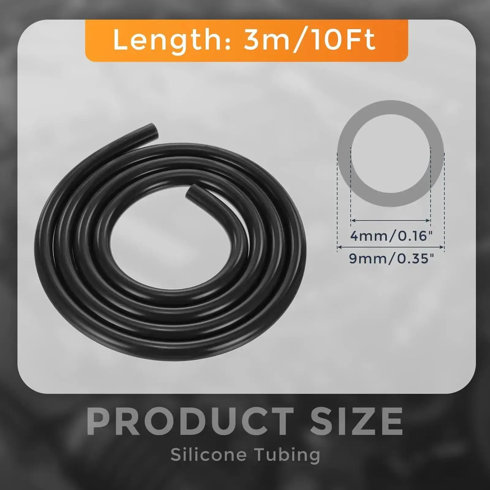 Silicone Vacuum Hose 10 Ft Long 4 mm Outer Diameter 2.5 mm Wall Thickness High Temp Automotive Replacement Vacuum Tube For Engine Intake And Windshield Washer Lines Black Perfect Fit For Your Ride - Image 7