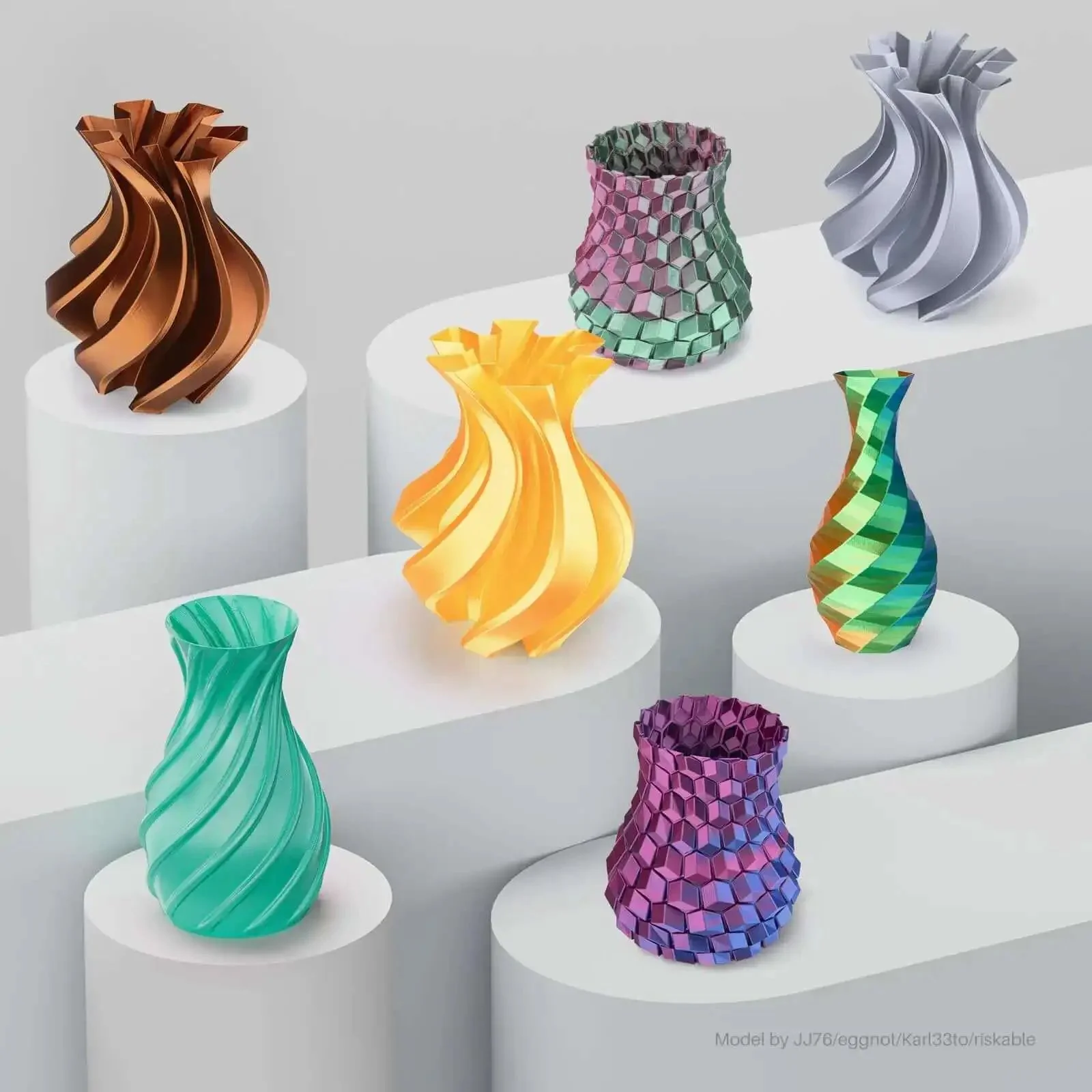 Silk Copper PLA Filament 1.75mm, 1kg Spool For 3D Printers, High Dimensional Accuracy 0.02mm, Glossy Silk Finish, Fits Most FDM Printers, Smooth, Vivid Colors And Eye Catching Prints - Image 3