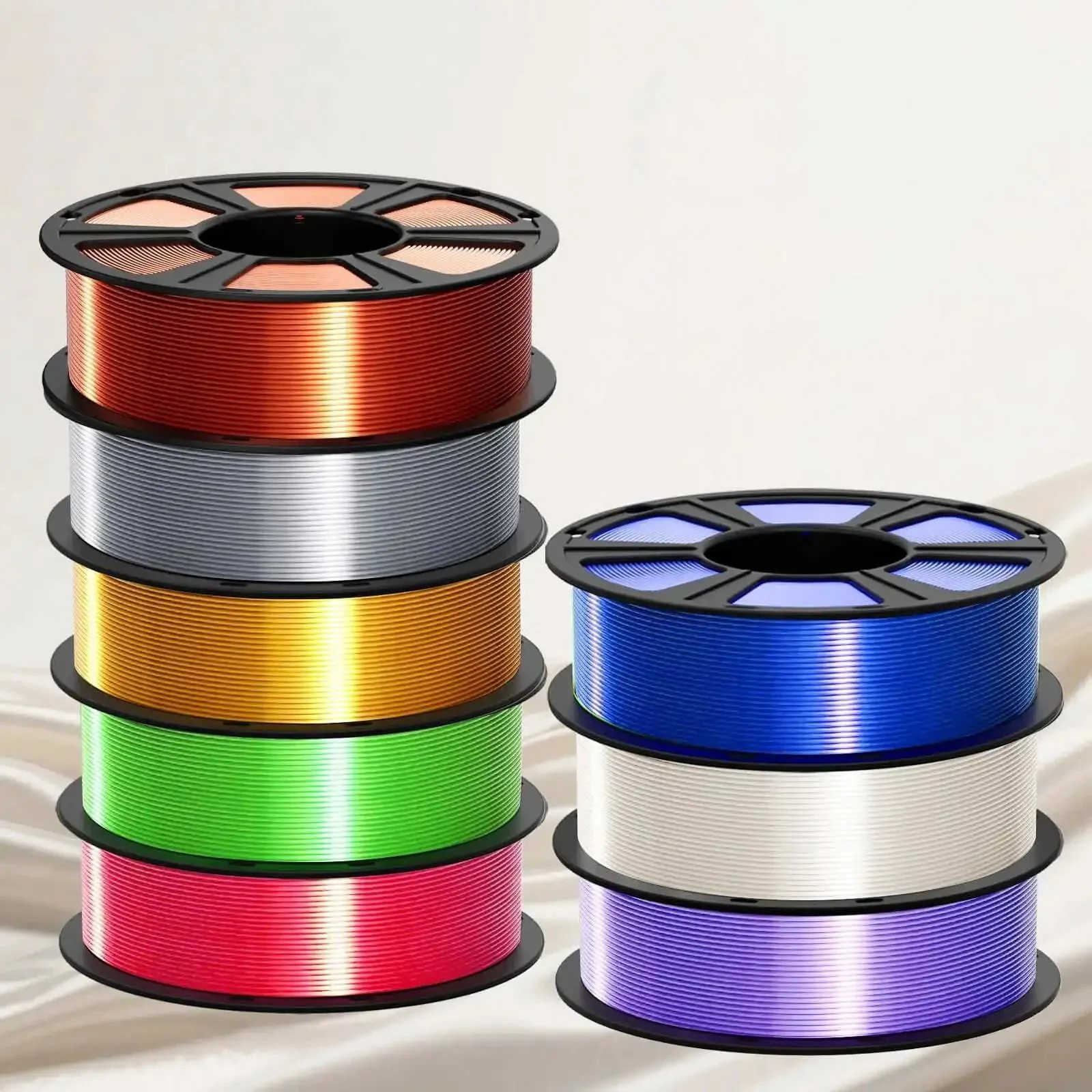 Silk PLA Filament 1.75mm For 3D Printer 1Kg Spool Metallic White With Dope Glossy Silk Finish Eye-Popping Shine Ultra Smooth Prints High Dimensional Accuracy 0.03mm Ideal For Decor Cosplay And Gift Projects - Image 7