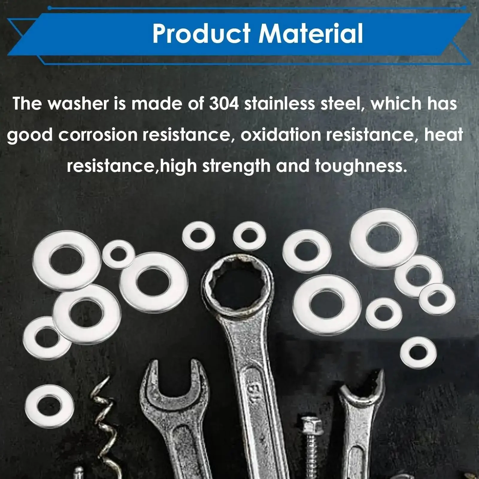 Silver Pop Rivet Washer Assortment Kit 375 Pcs In Five Sizes 3/32 1/8 5/32 3/16 1/4 Inch For Rivets Stainless Steel And Aluminum Blind Rivet Washers Pro Grade Diy Auto Repair And Metal Fabrication - Image 5