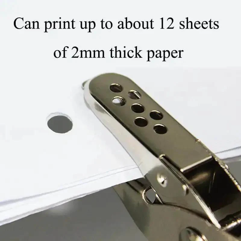 Single Hole Circle Paper Punch Handheld Scrapbooking Punch Rubber Coated Handle 6Mm Circle Puncher For School Office Home Craft Cuts Up To 12 Sheets Keeps Paper Scraps Contained - Image 5