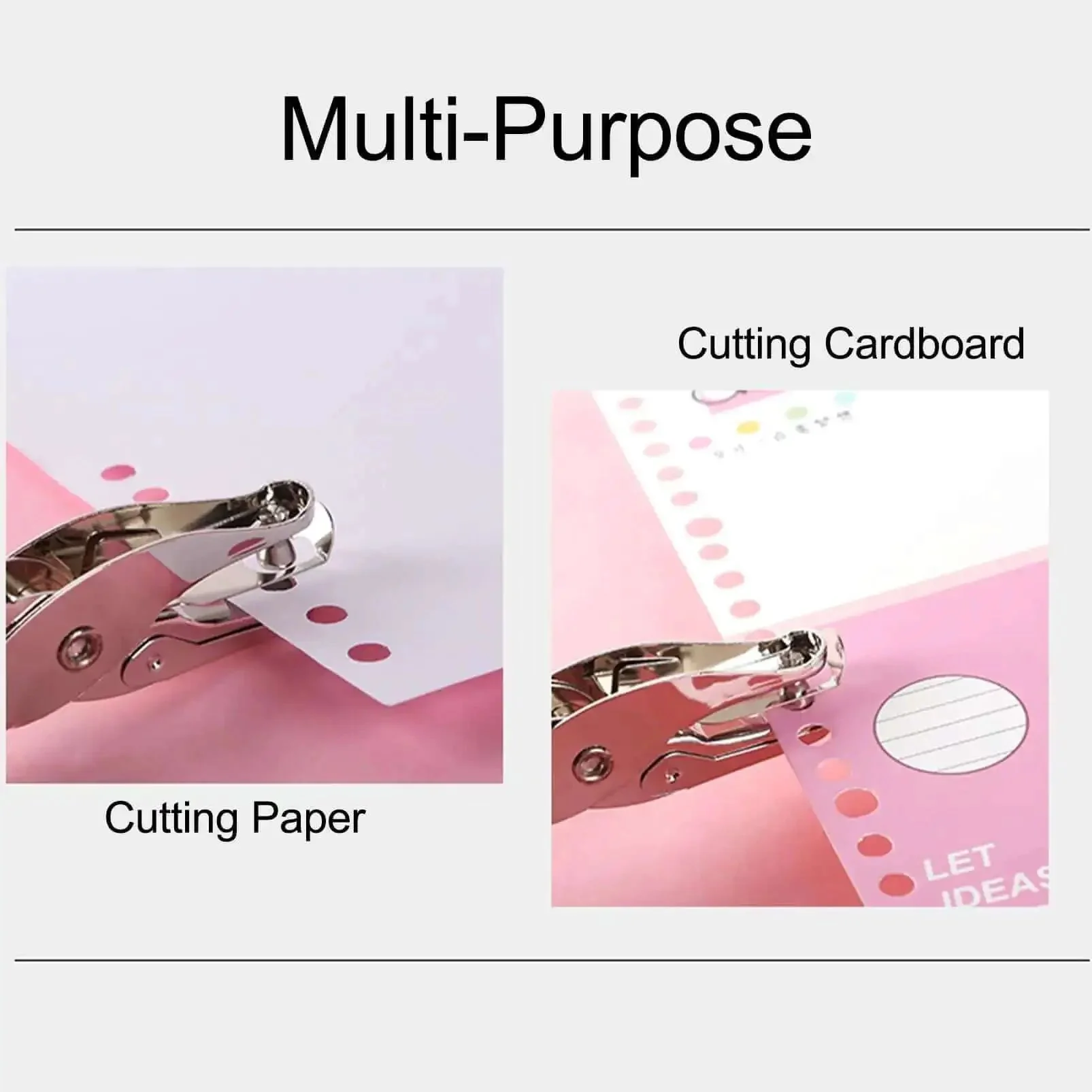 Single Hole Punch 1/4 Inch And 1/8 Inch, Workhorse Metal Paper Punch For Crafts Tags Tickets Circle Paper Punch With 10 Sheet Capacity, Perfect For Home Or Office - Image 3