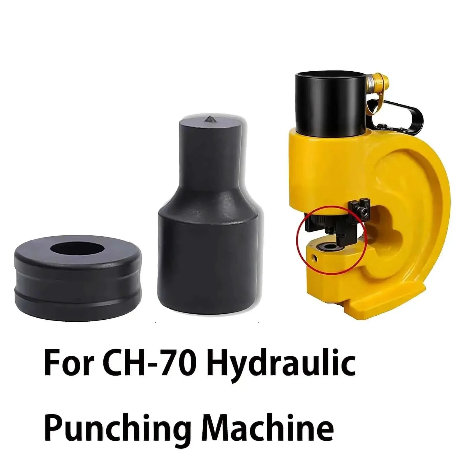 Single Hole Punch Die Set For Hydraulic Punch Tool Compatible With CH 70 Machines Built Tough Heavy Duty Metal Punching Dies Made From Heat Treated Alloy Steel For Long Lasting Reliable Performance - Image 4