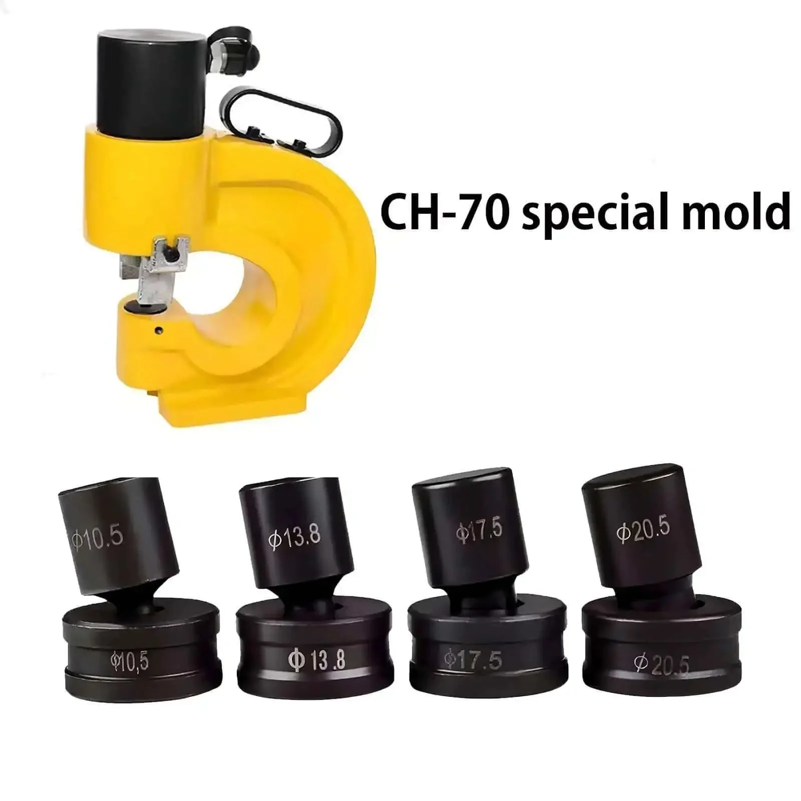 Single Hole Punch Die Set For Hydraulic Punch Tool Compatible With CH 70 Machines Built Tough Heavy Duty Metal Punching Dies Made From Heat Treated Alloy Steel For Long Lasting Reliable Performance - Image 7