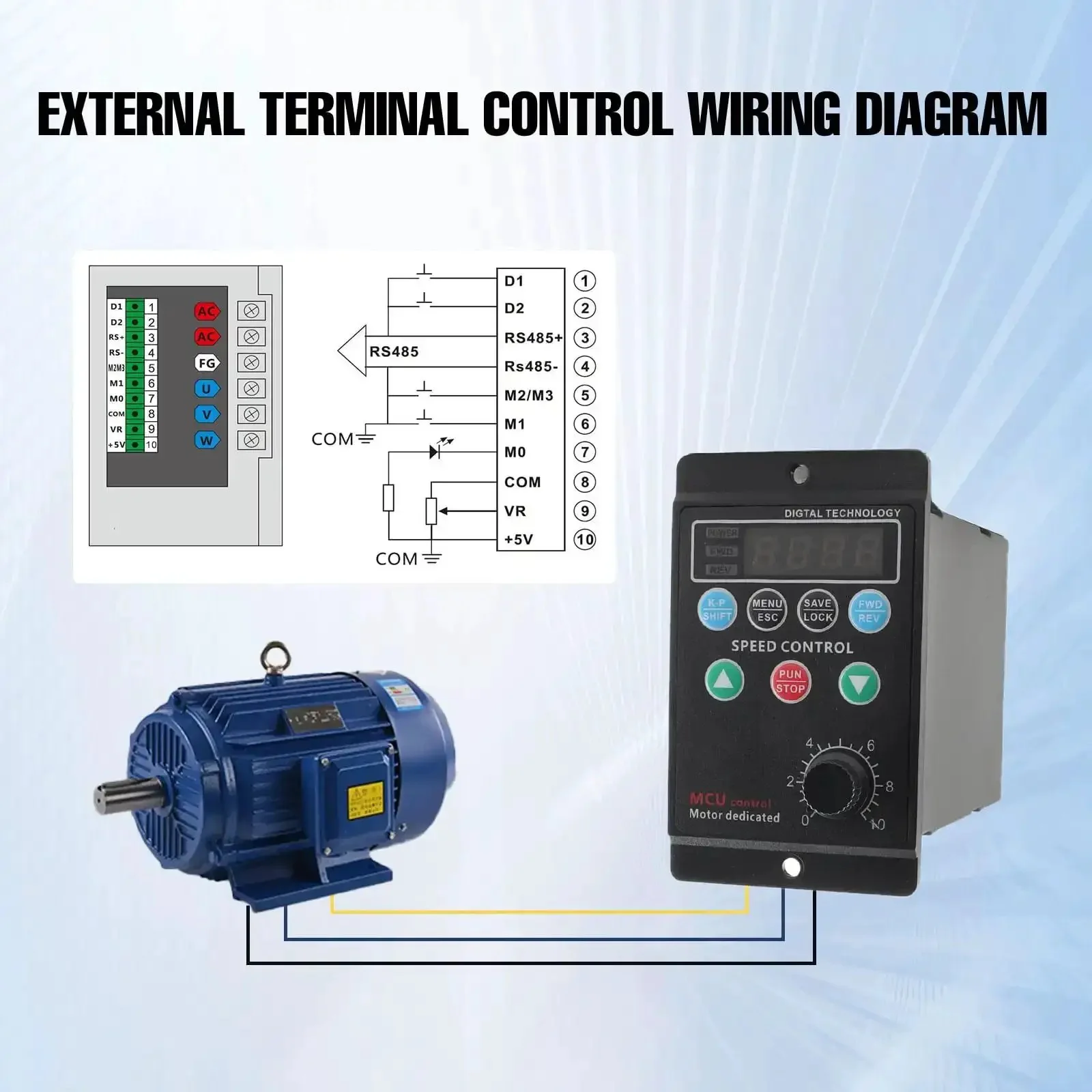 Single Phase To Three Phase VFD Inverter For Spindle Motors, 220V 0.75kW 1HP 5A Variable Frequency Drive, Easy Plug And Play 0 To 400 Hz Output, Compact 127 mm By 80.5 mm By 53 Mm, Great For CNC And DIY Speed Control - Image 6