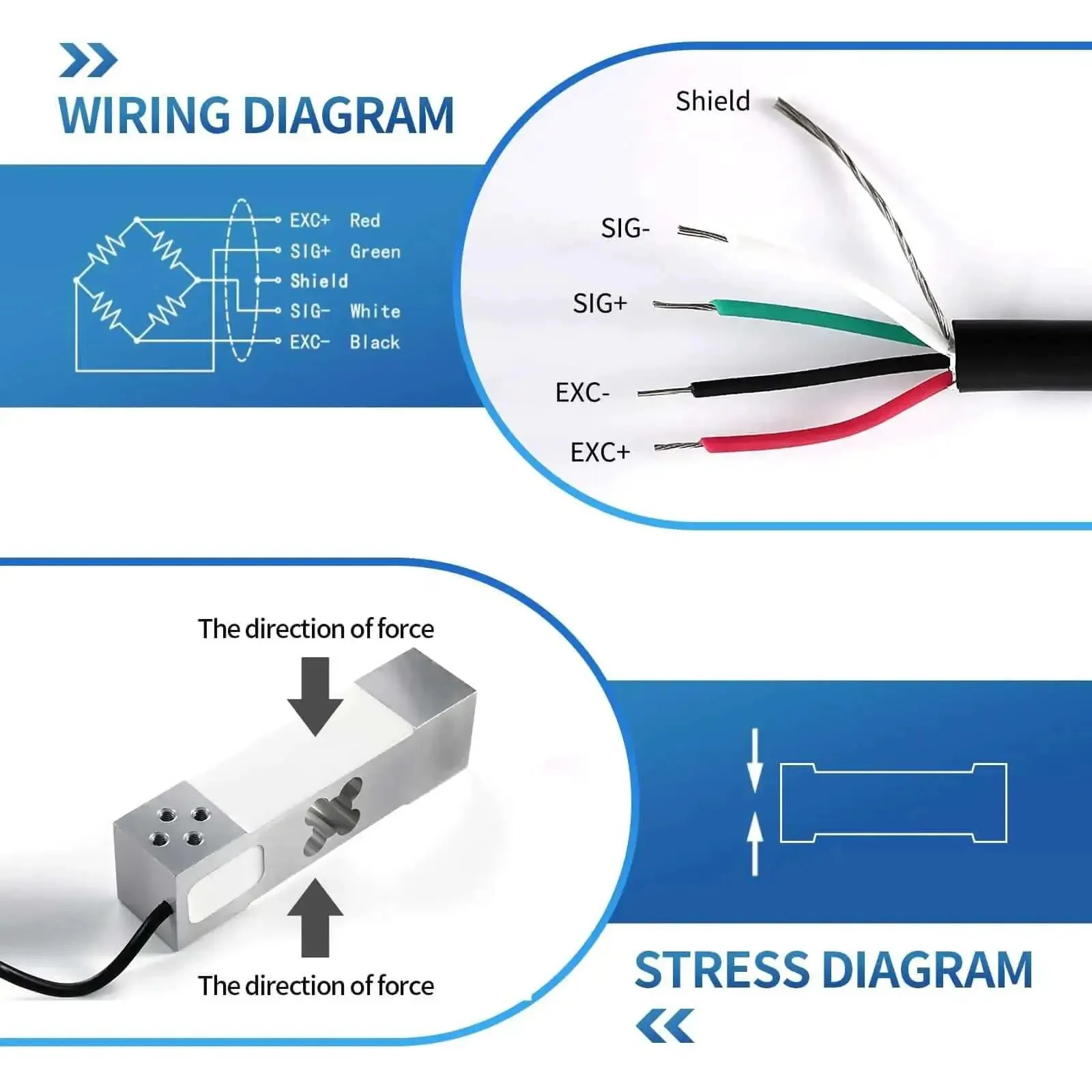 Single Point Load Cell For Weighing Platforms, Heavy Duty Rectangle Cantilever Sensor, Ultra Stable 0.2% Accuracy, Real Time Test Compression Force, Beefy Weight Sensor For 0 to 350KG Capacity - Image 9