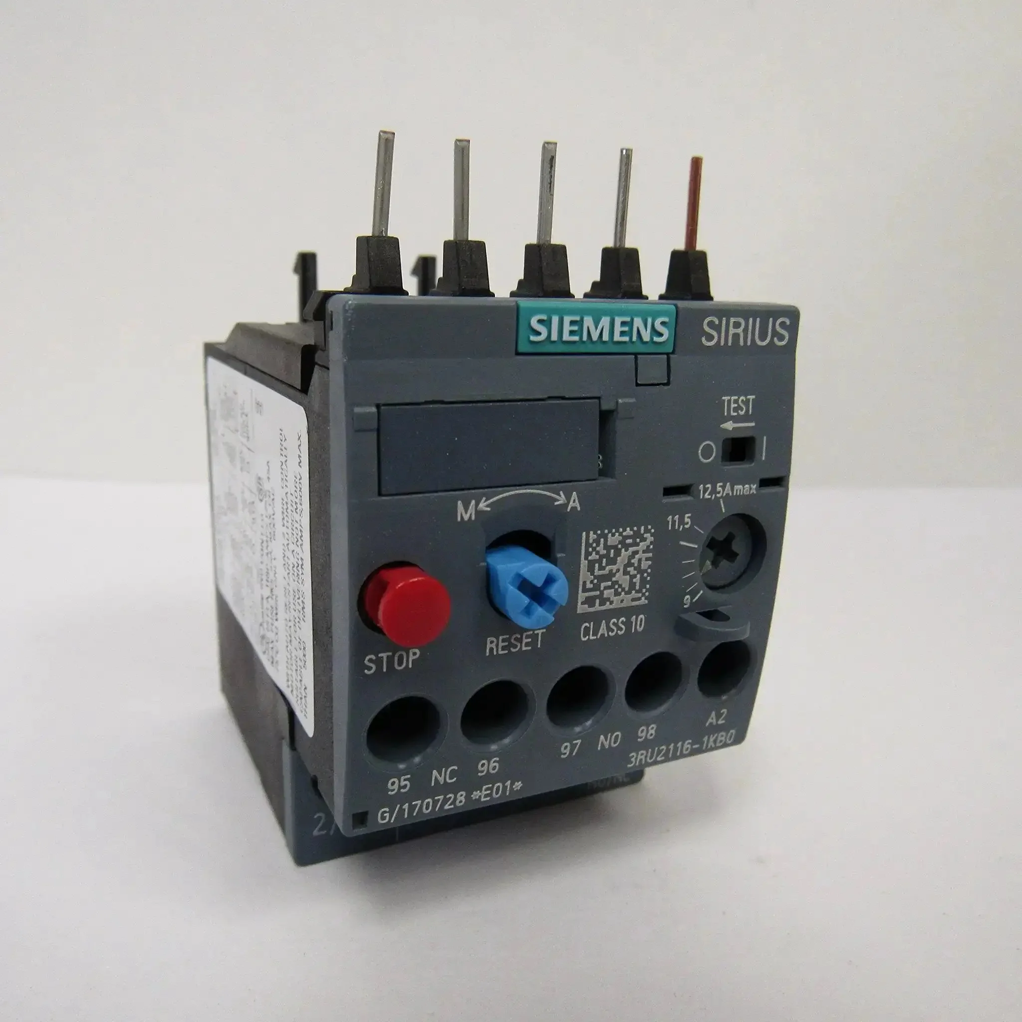 Sirius 3RU2116-1KB0 Thermal Overload Relay for Motors and Industrial Loads, Current-Dependent Protection With 9.0 to 12.5 Amp Adjustable Range, Rock-Solid Safety Guard, Heavy-Duty Easy Setup and Plug-and-Play Reliability - Image 3