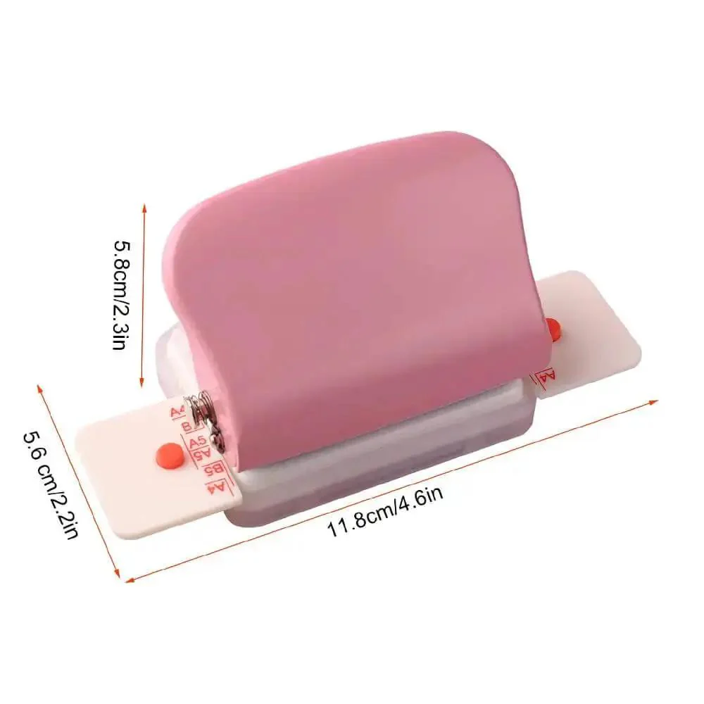 Six Hole Paper Punch For A4 A5 Notebooks Portable Metal Puncher 6mm Holes Handles Up To Five Sheets DIY Scrapbook Planner Tool For Journals Diaries And Binders - Image 9