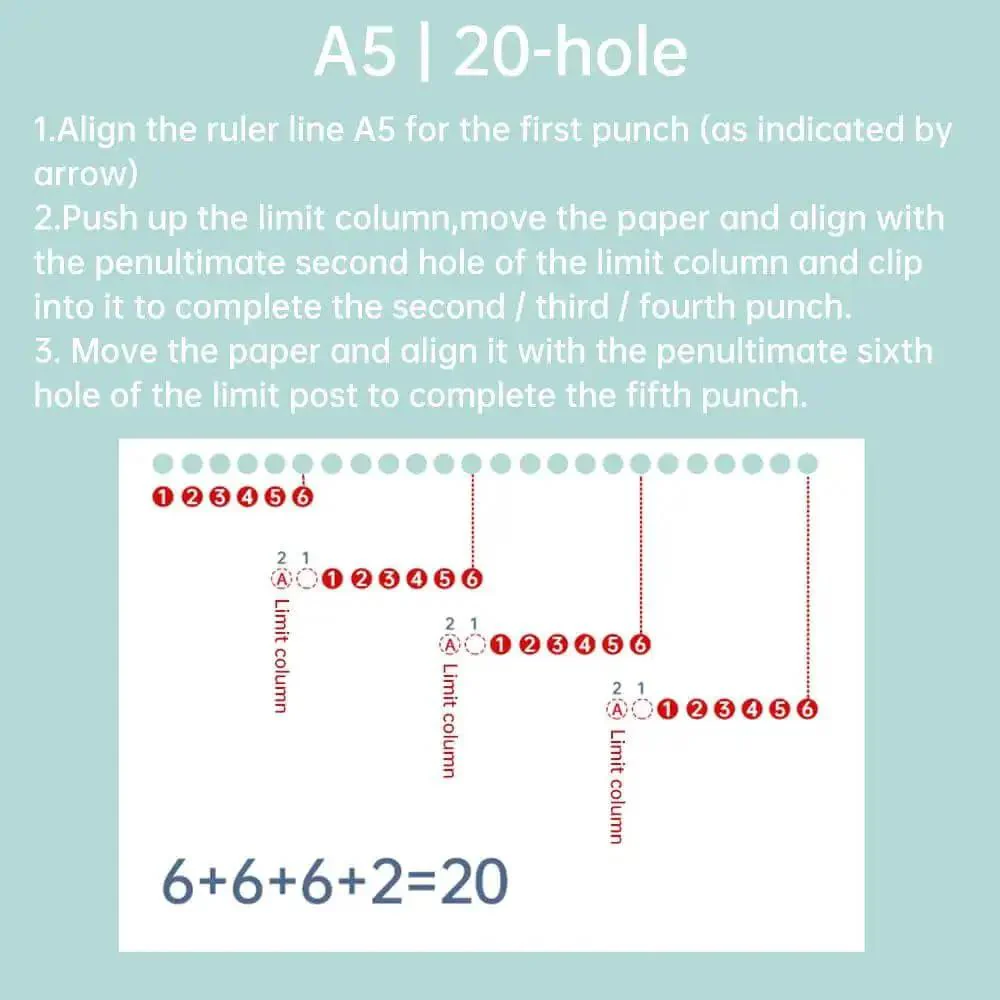 Six Hole Round Paper Punch Handheld Circle Punch For A4 A5 B5 Notebooks Scrapbooks And Planners, Pocket Size, On The Go 5.5mm Hole Diameter, Three Sheet Capacity, Transparent Brown - Image 3