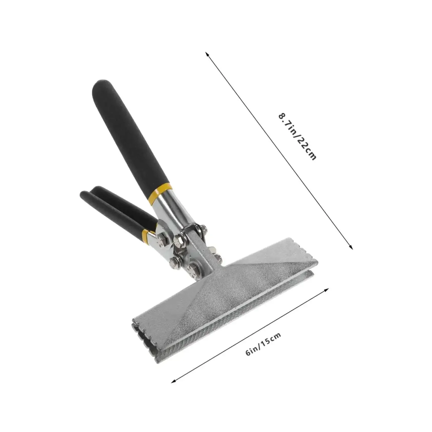 Six Inch Hand Seamer Metal Bender Tool With Straight Jaw For Sheet Metal Bending And Flattening Non Slip Wires In Jaws Pitted Heavy Duty Double Layer Handle Locking Design For HVAC And Roofing - Image 2